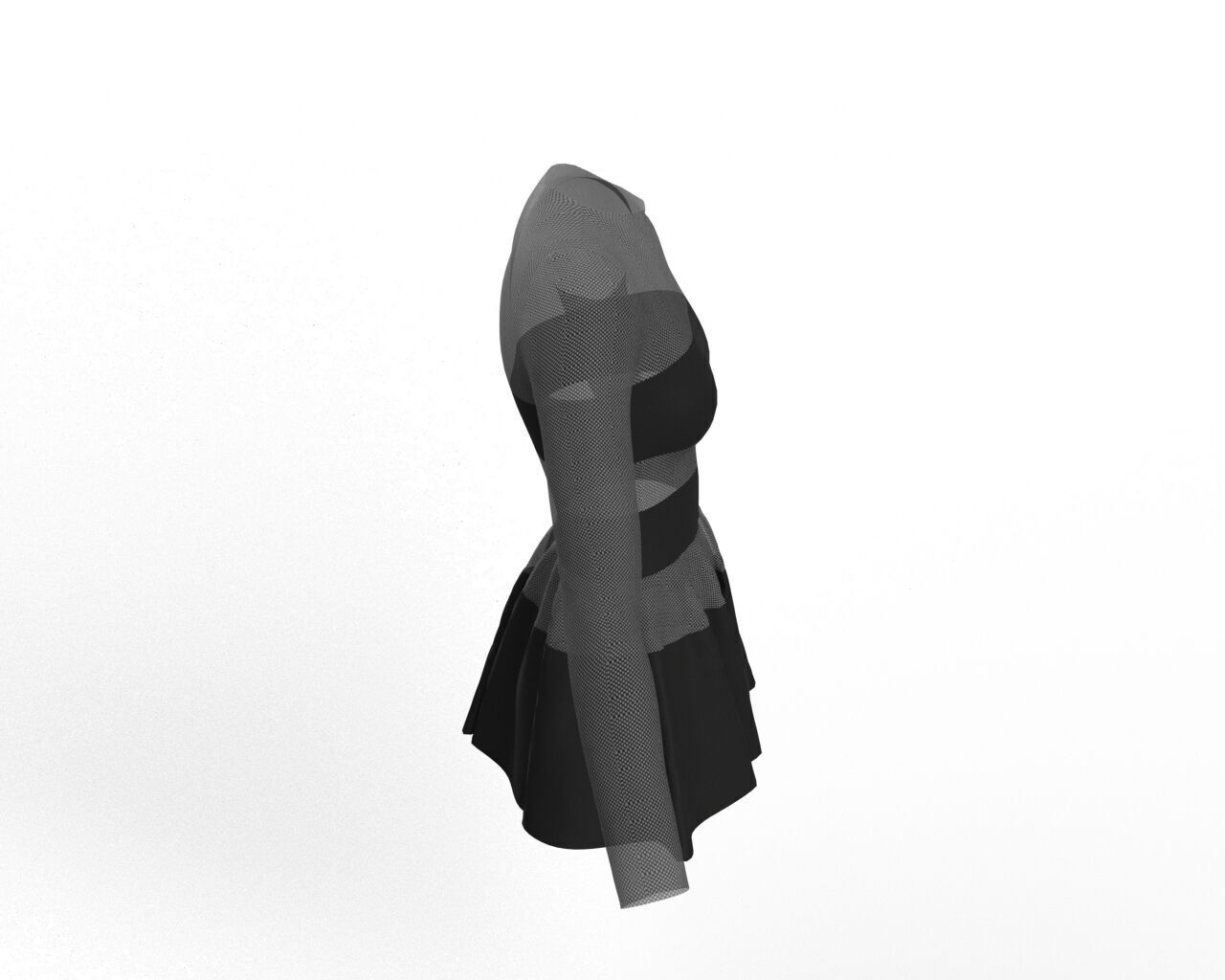 Mesh Dress 3D Model 3D model_4
