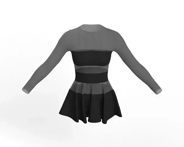Mesh Dress 3D Model 3D model Mesh Dress 3D Model 3D model