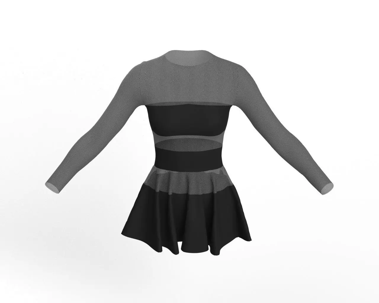 Mesh Dress 3D Model 3D model_0