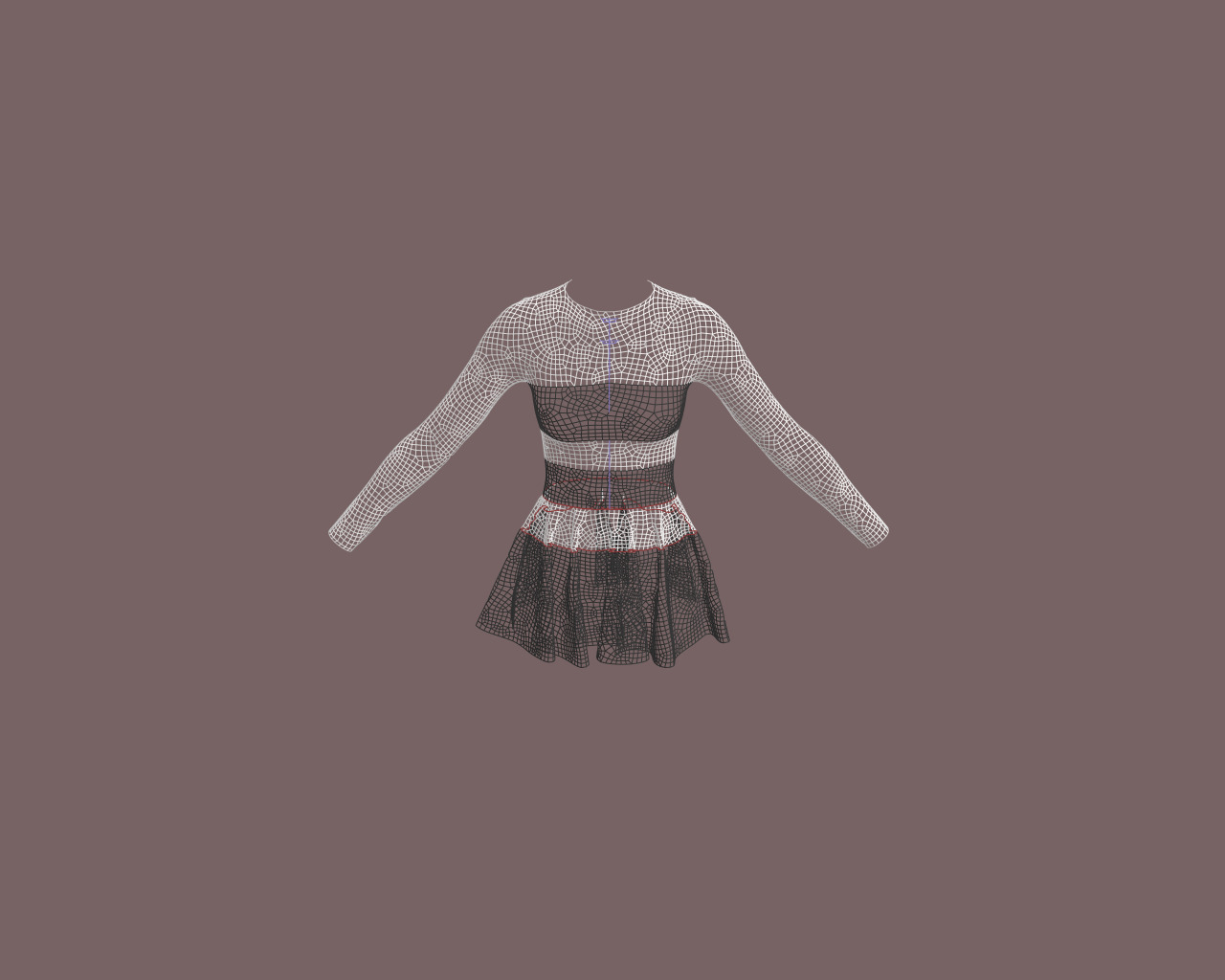 Mesh Dress 3D Model 3D model_13