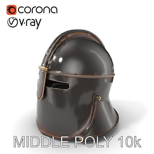Great Helm Medieval Armor model pack Low-poly 3D model