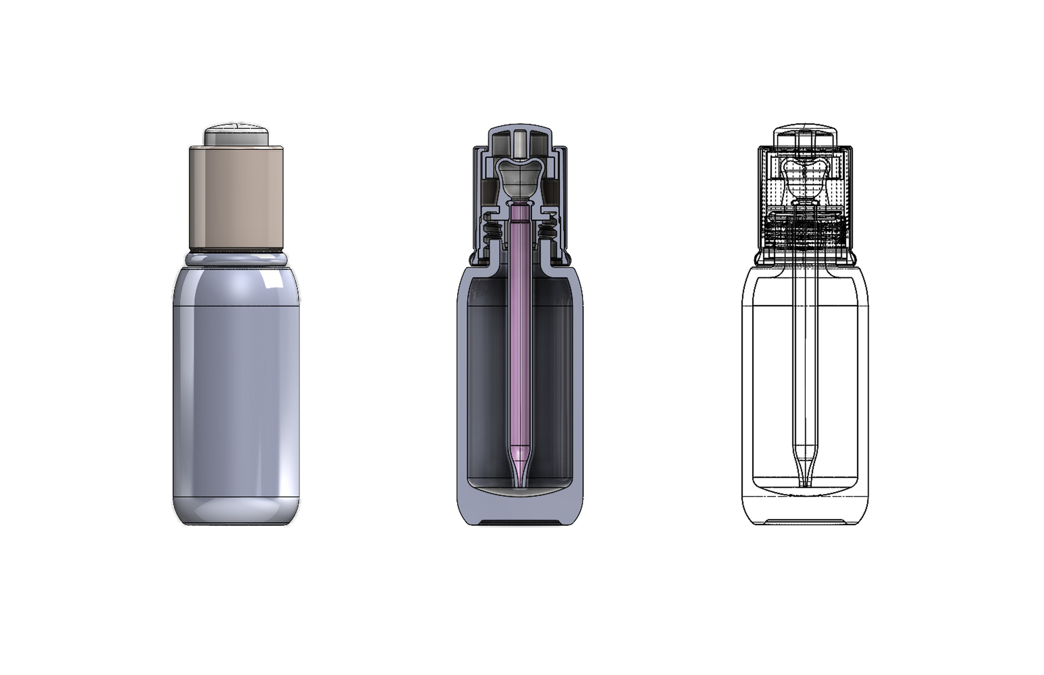 LUXE OIL DROPPER AND BOTTLE  3D print model_1