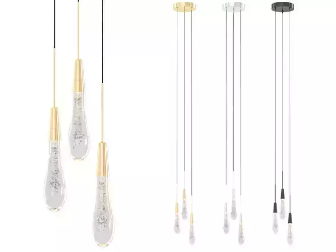 Soltaire Cluster Pendant 3D model