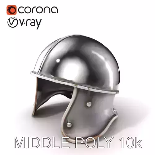 Cervelliere Helmet Medieval Armor Model Pack