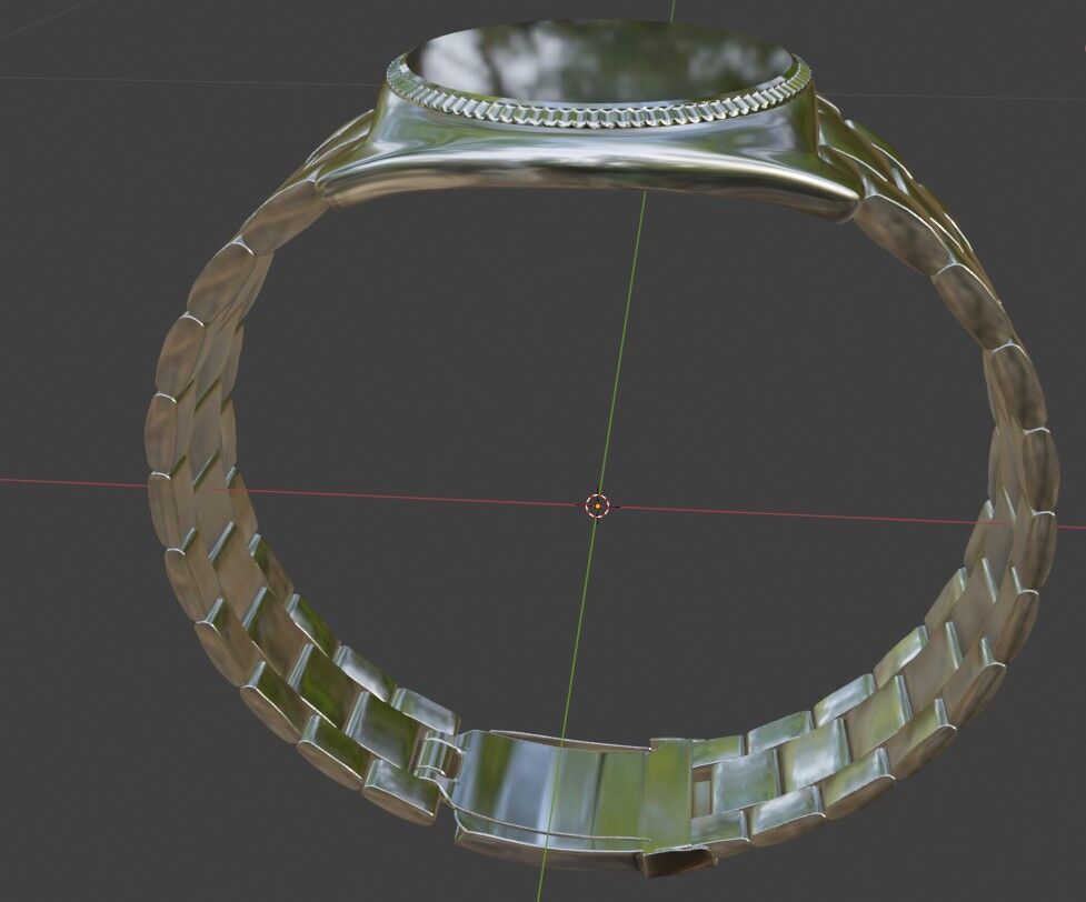 Blue Watch Silver Case  3D model_3