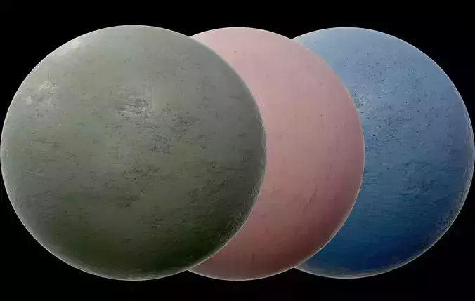 PBR Wall Paint texture 2k 3 variants