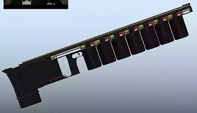 GR-1 Anvil Semi-Automatic Gauss Rifle - High Poly 3D Model Low-poly 3D model