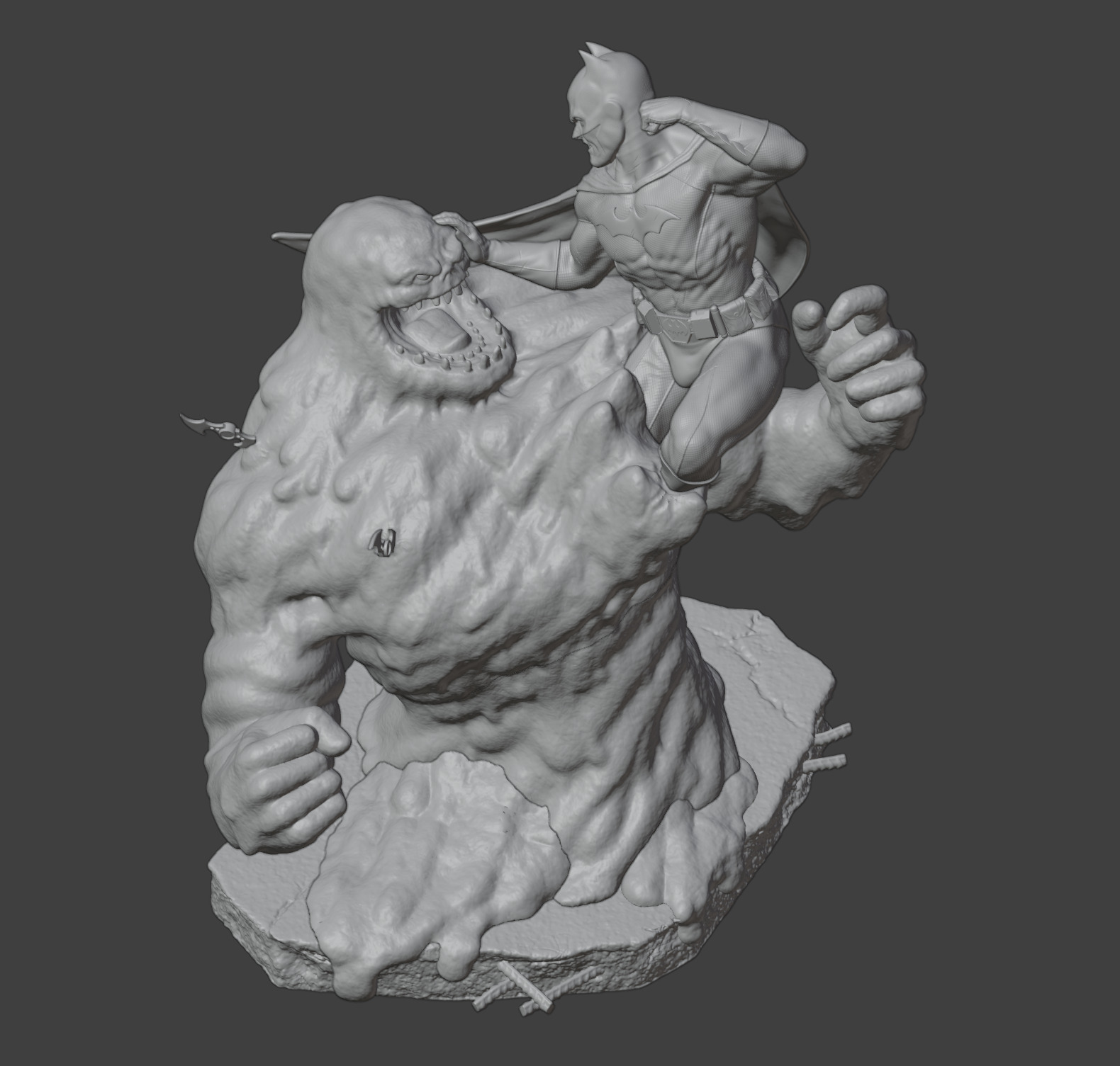 Batman Clayface fight 3D STL Model 3D print model_2