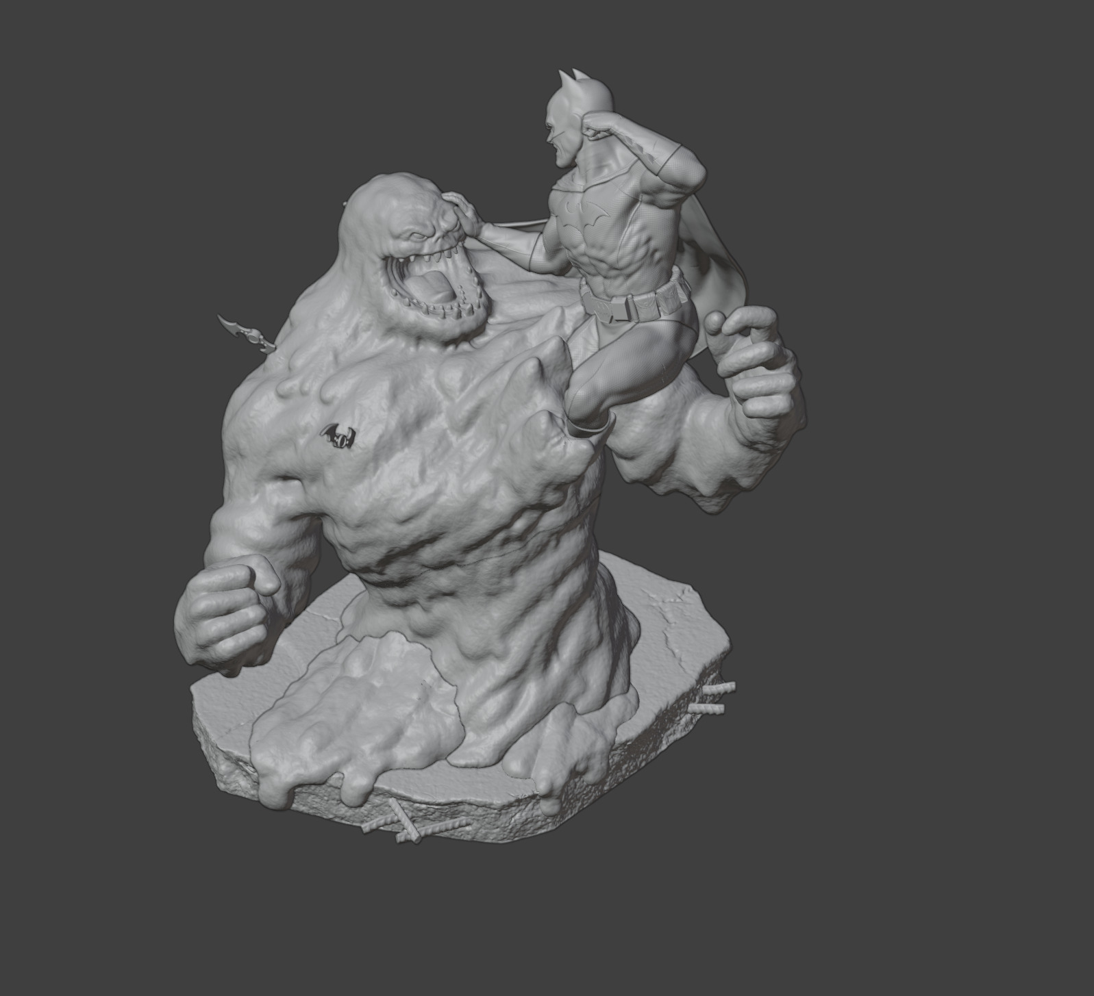 Batman Clayface fight 3D STL Model 3D print model_1