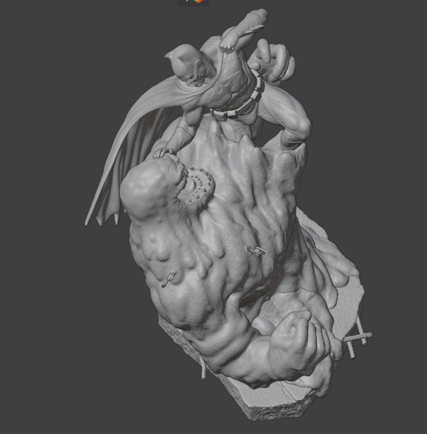 Batman Clayface fight 3D STL Model 3D print model_4