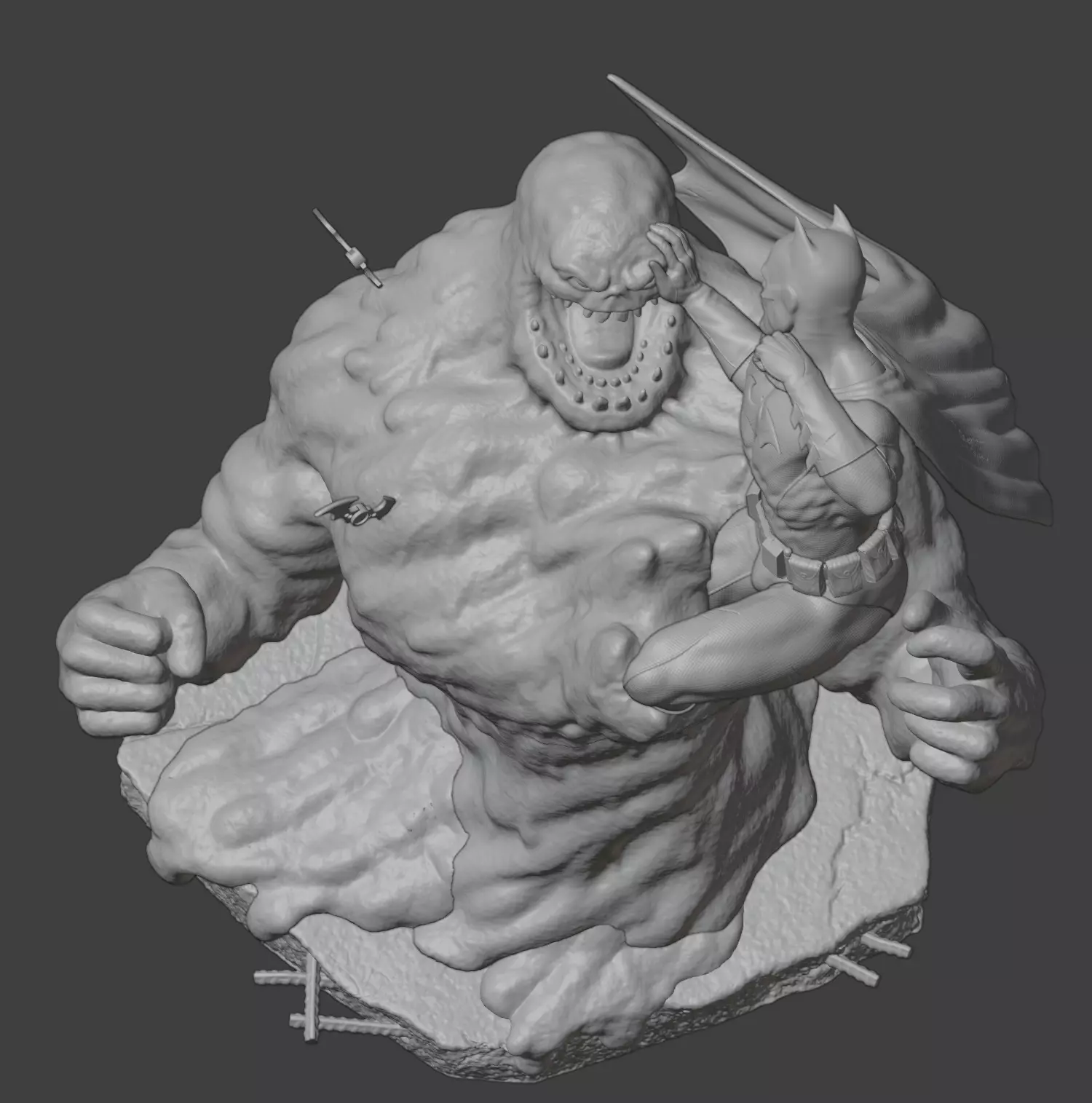 Batman Clayface fight 3D STL Model 3D print model_0