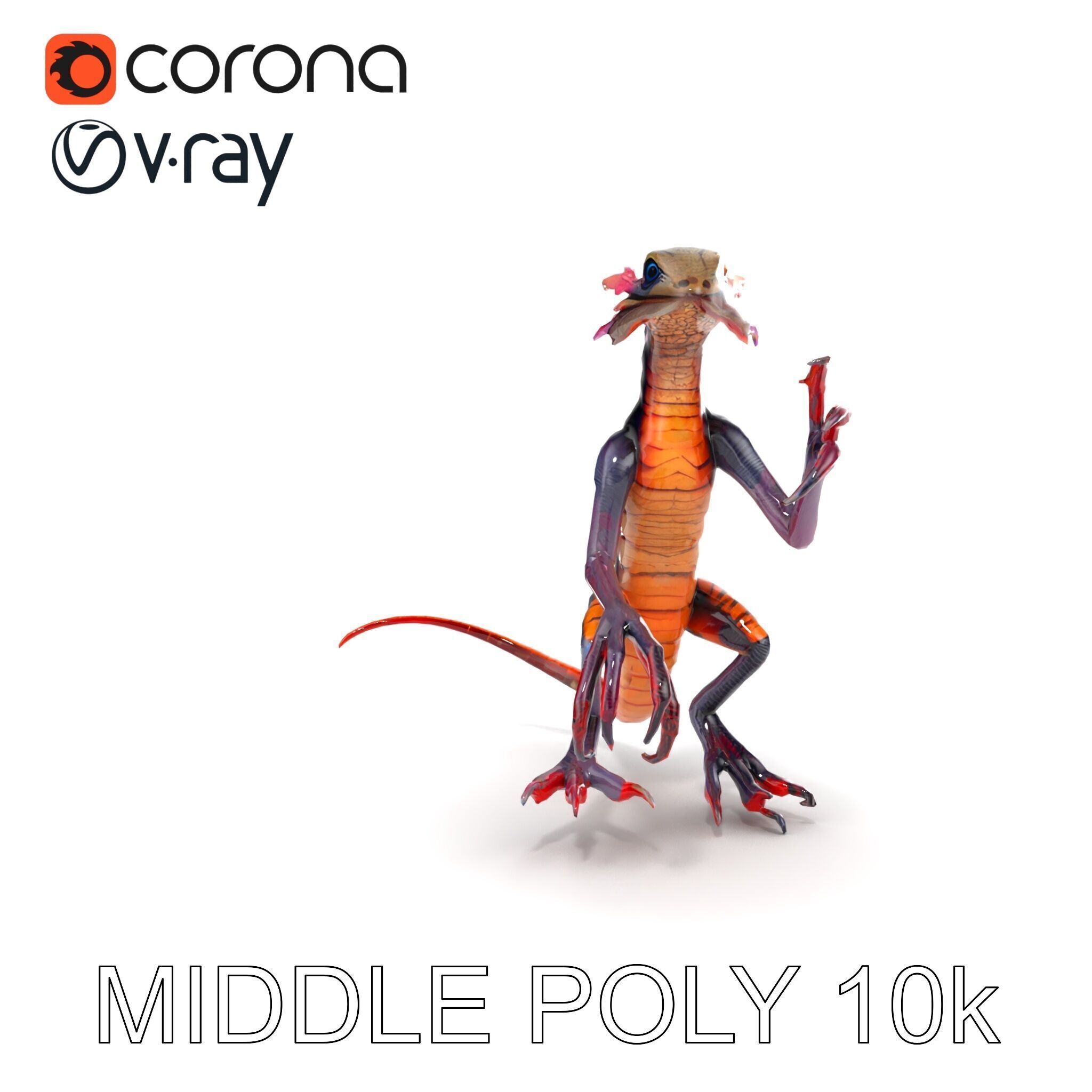 Fantastical Luminescent Creature Model Pack Low-poly 3D model_15
