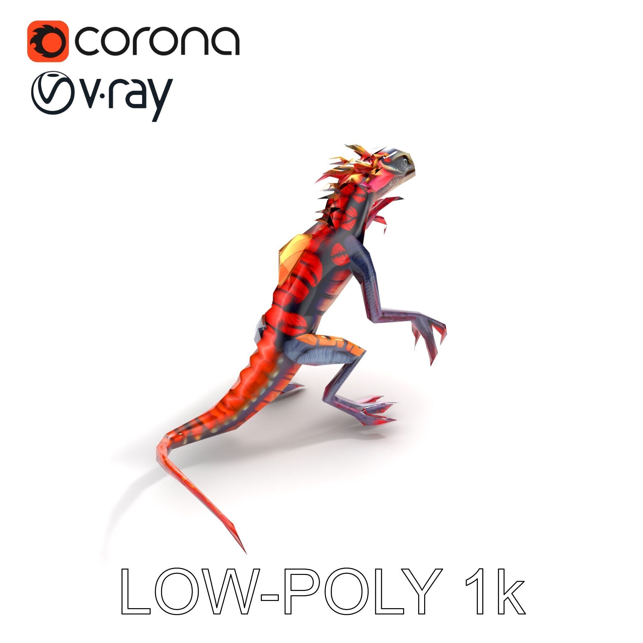 Fantastical Luminescent Creature Model Pack Low-poly 3D model_9