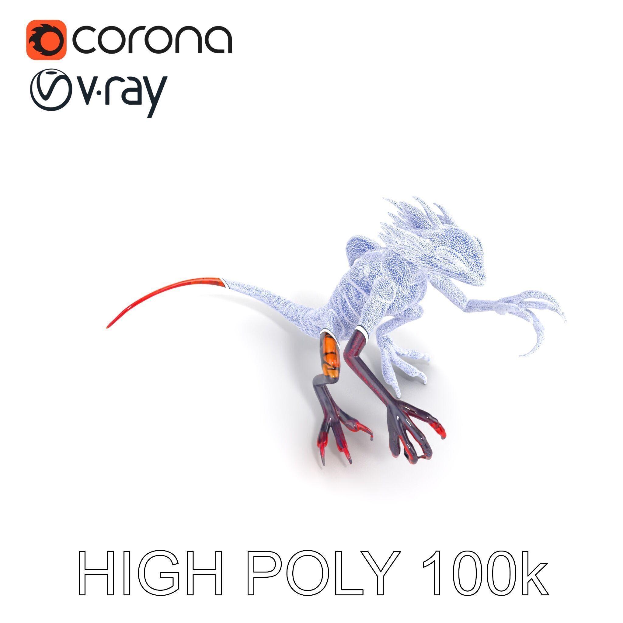Fantastical Luminescent Creature Model Pack Low-poly 3D model_25