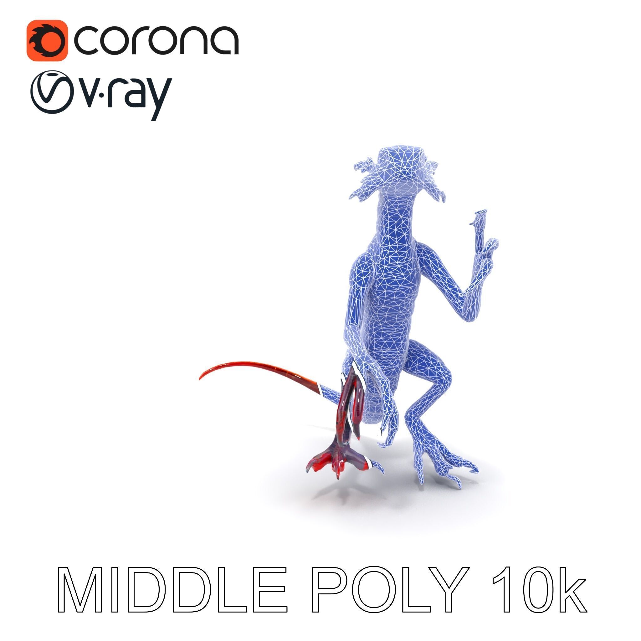 Fantastical Luminescent Creature Model Pack Low-poly 3D model_30