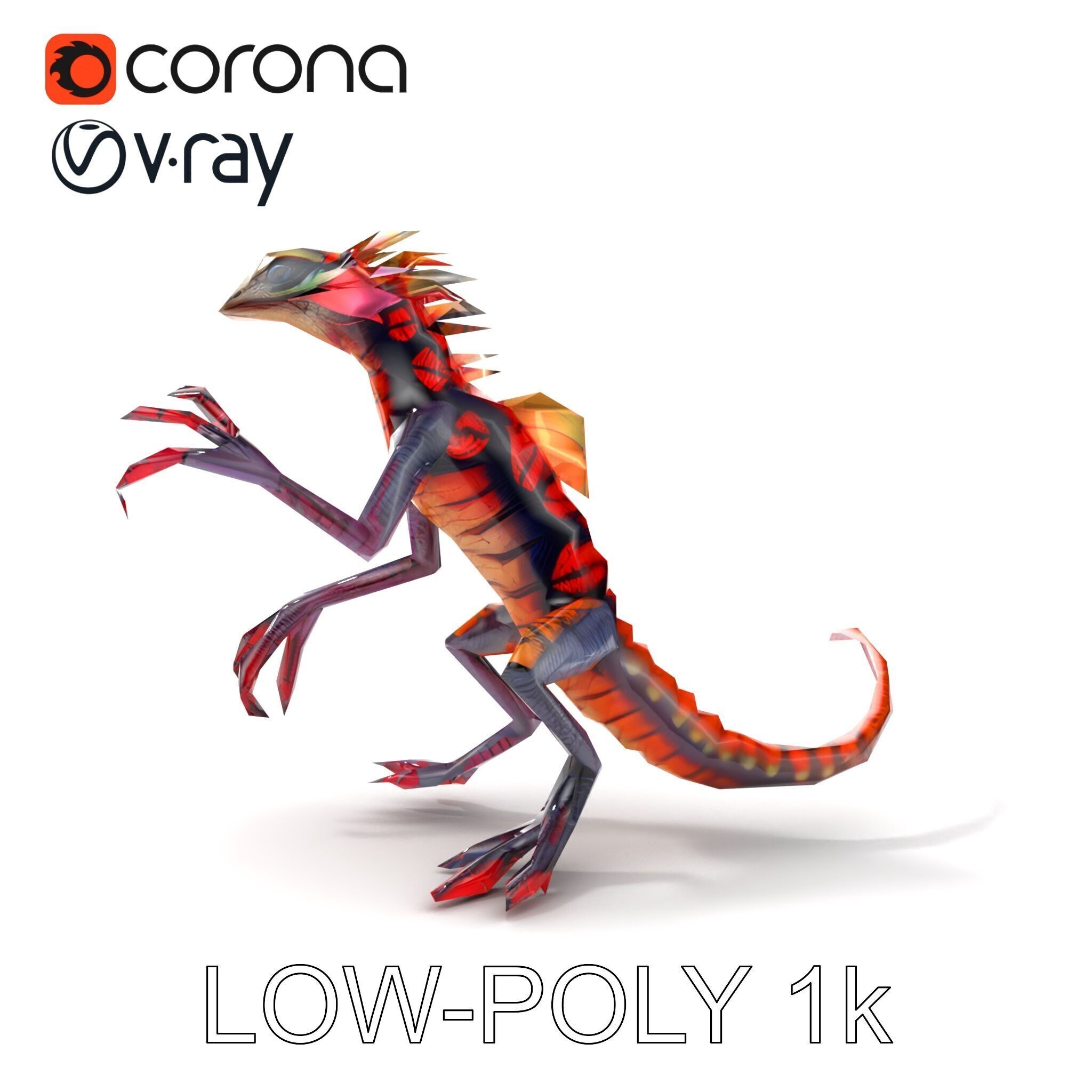 Fantastical Luminescent Creature Model Pack Low-poly 3D model_23