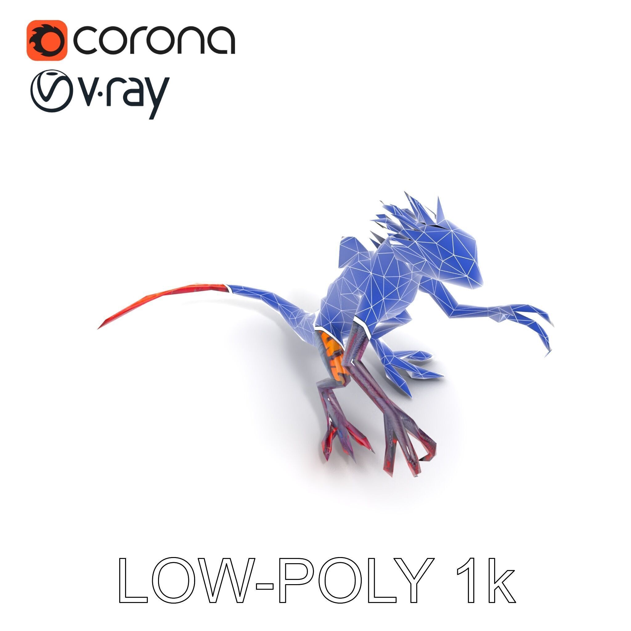Fantastical Luminescent Creature Model Pack Low-poly 3D model_19