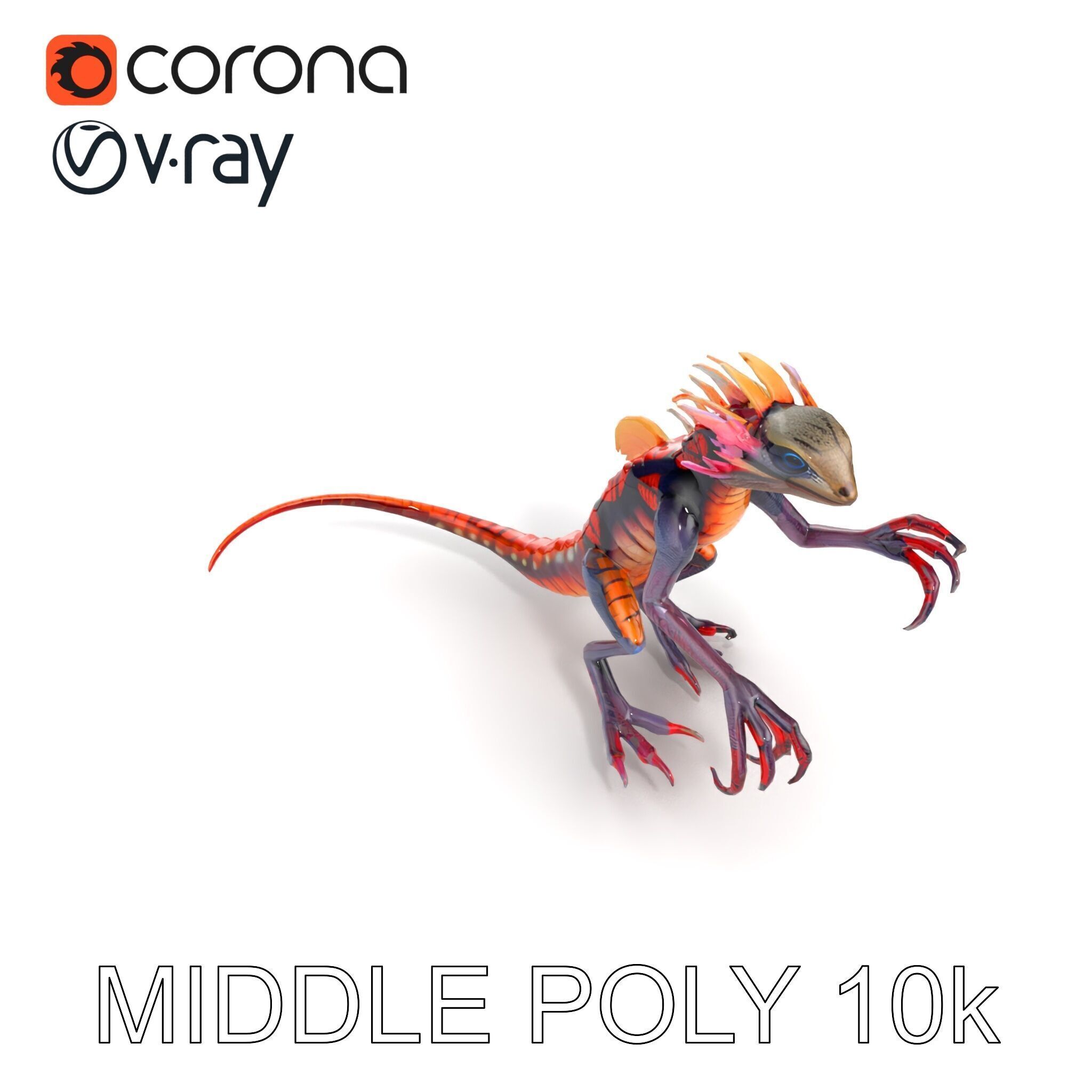 Fantastical Luminescent Creature Model Pack Low-poly 3D model_26
