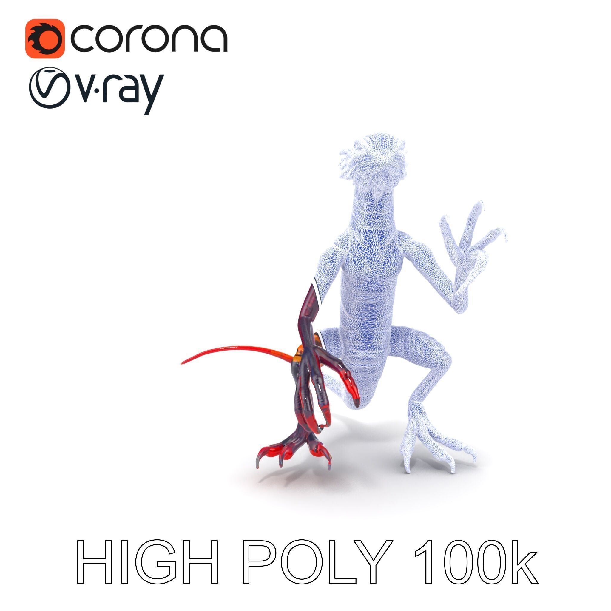 Fantastical Luminescent Creature Model Pack Low-poly 3D model_21