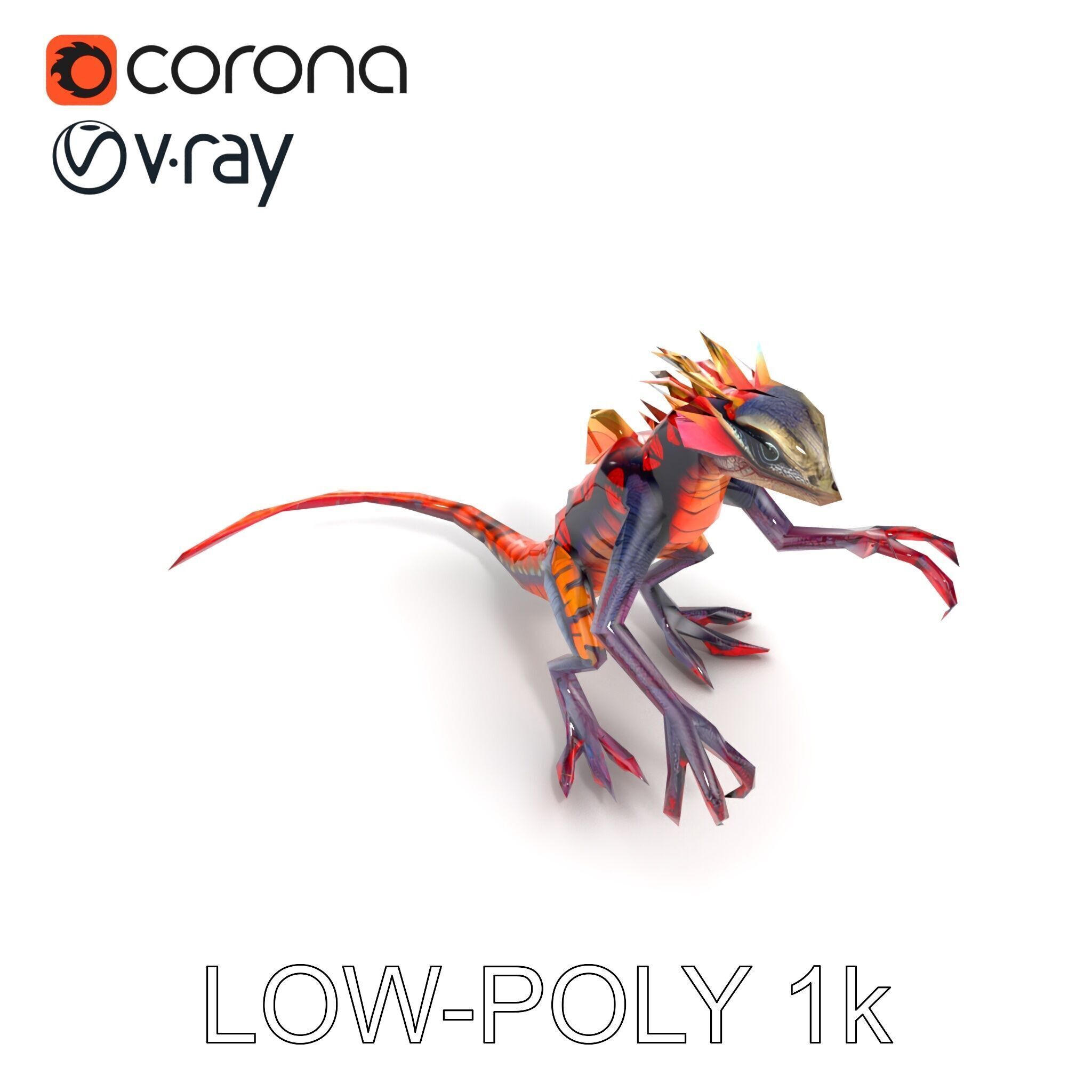 Fantastical Luminescent Creature Model Pack Low-poly 3D model_16