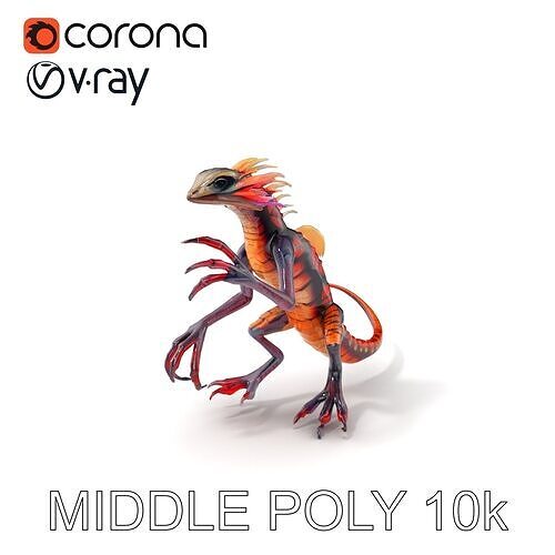Fantastical Luminescent Creature Model Pack Low-poly 3D model