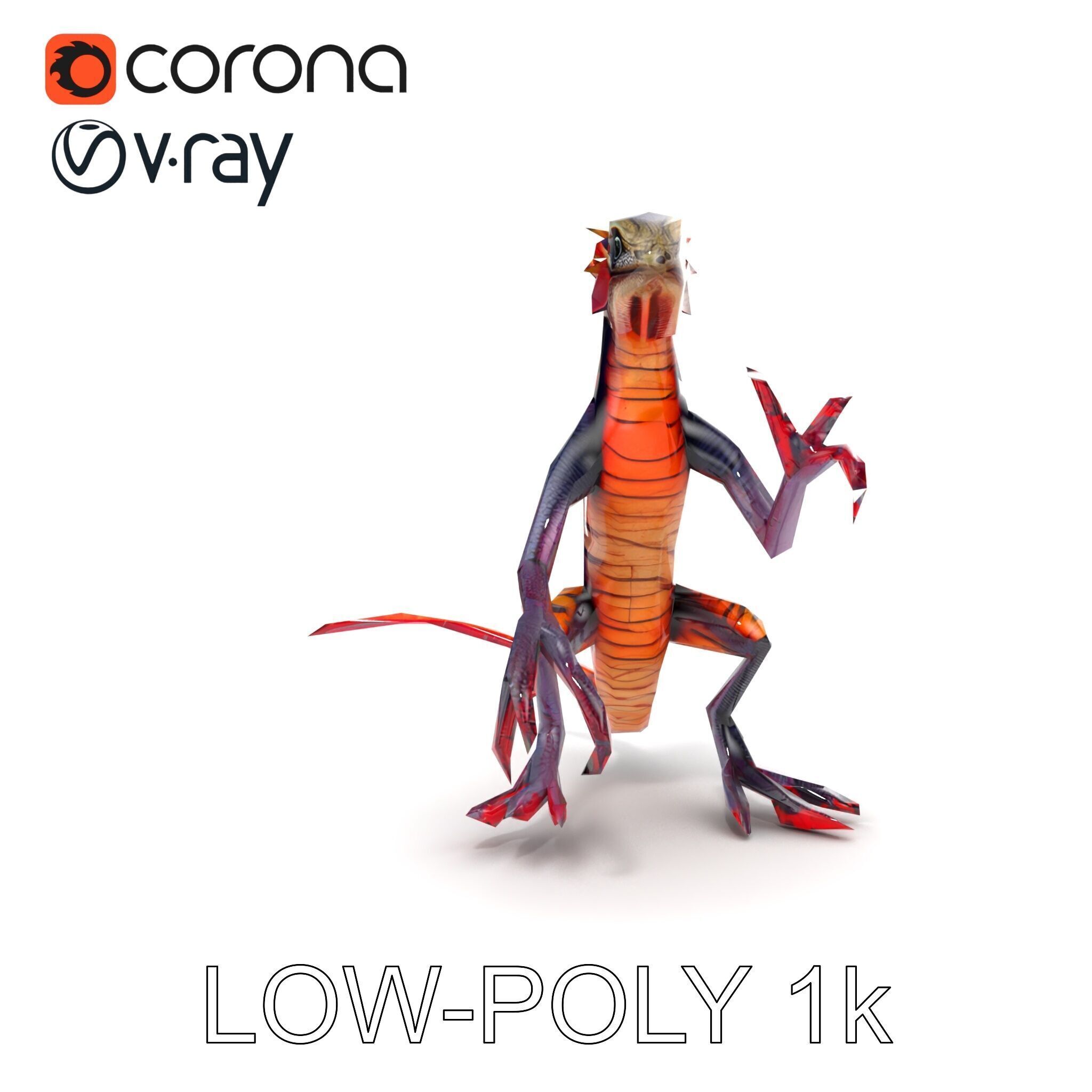 Fantastical Luminescent Creature Model Pack Low-poly 3D model_20