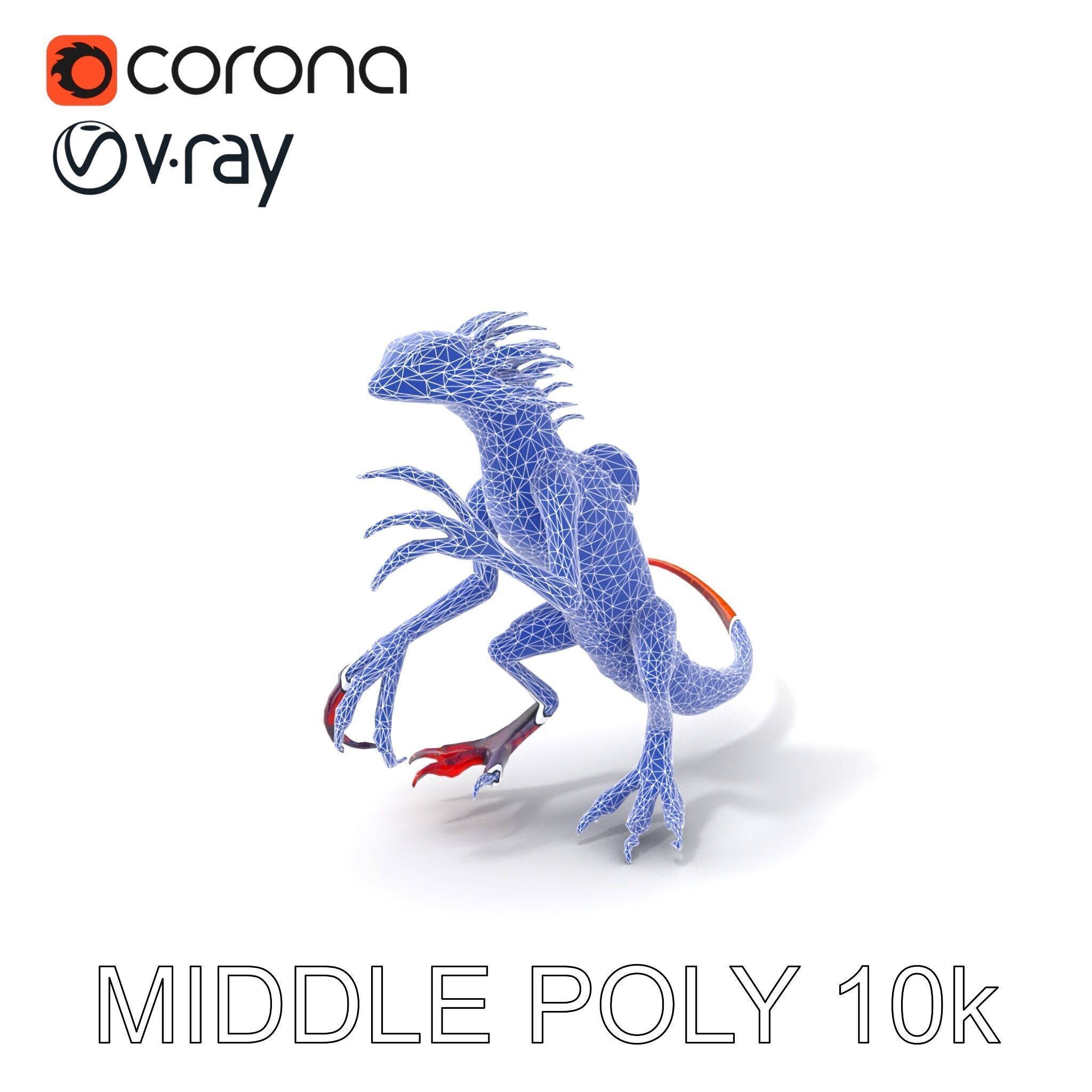 Fantastical Luminescent Creature Model Pack Low-poly 3D model_6
