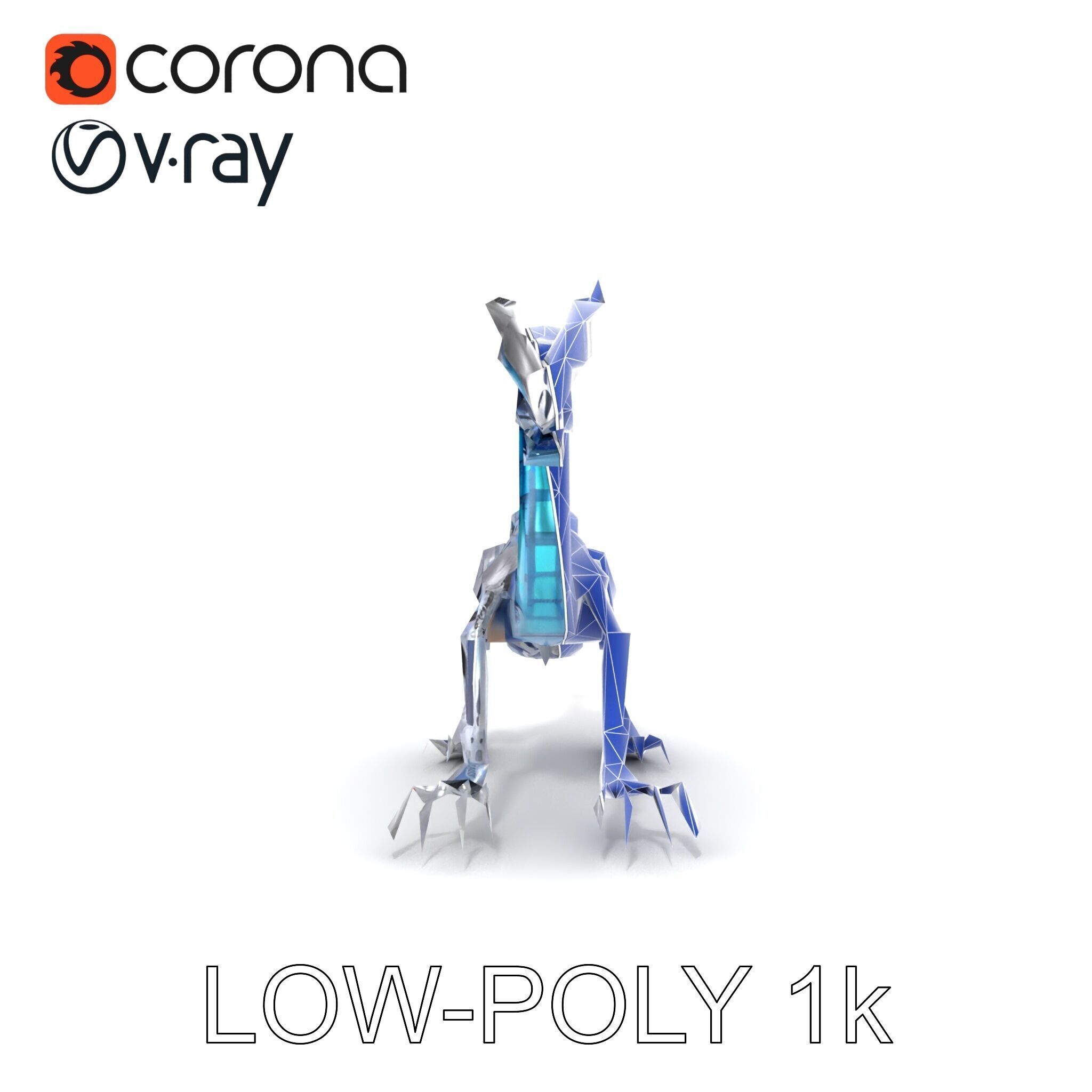 Futuristic Mechanized Serpent model pack Low-poly 3D model_13