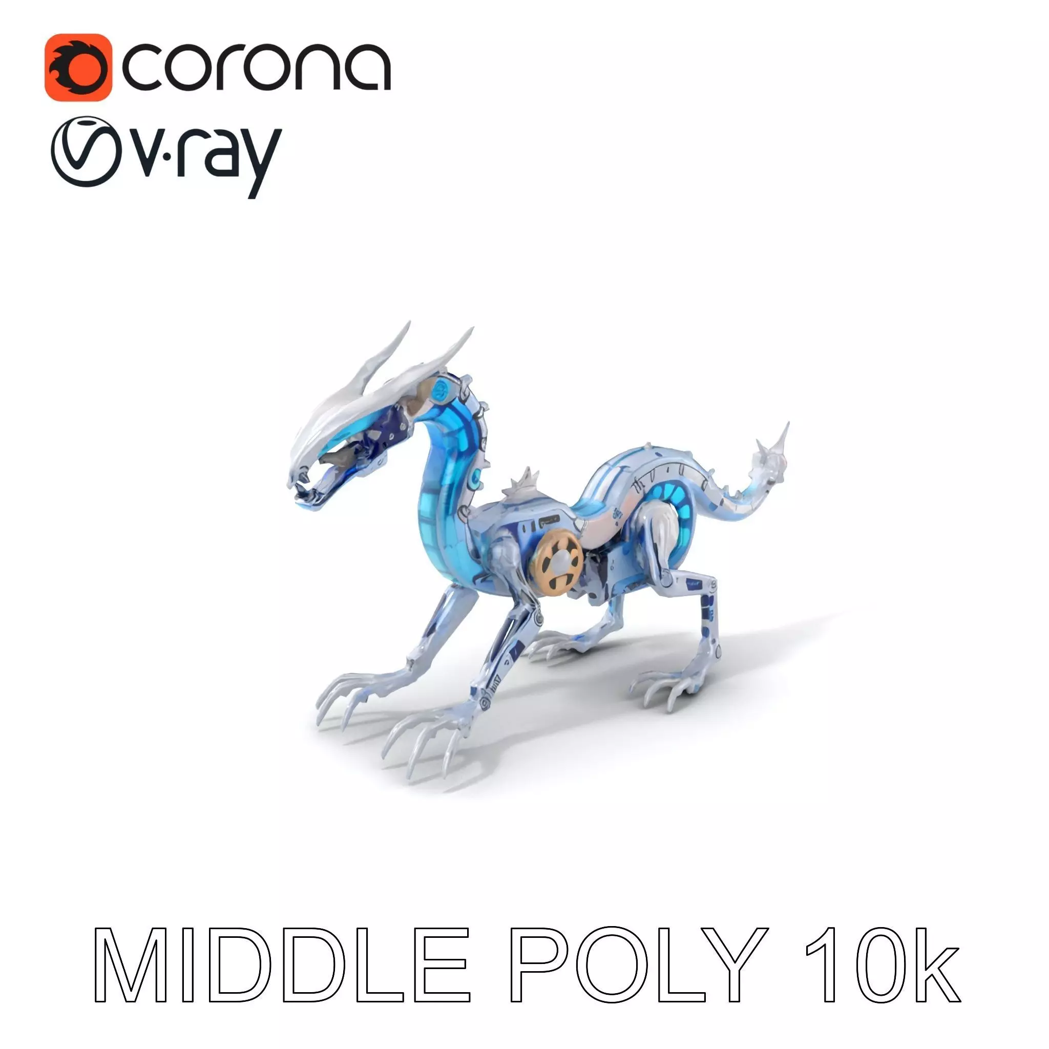 Futuristic Mechanized Serpent model pack Low-poly 3D model_0