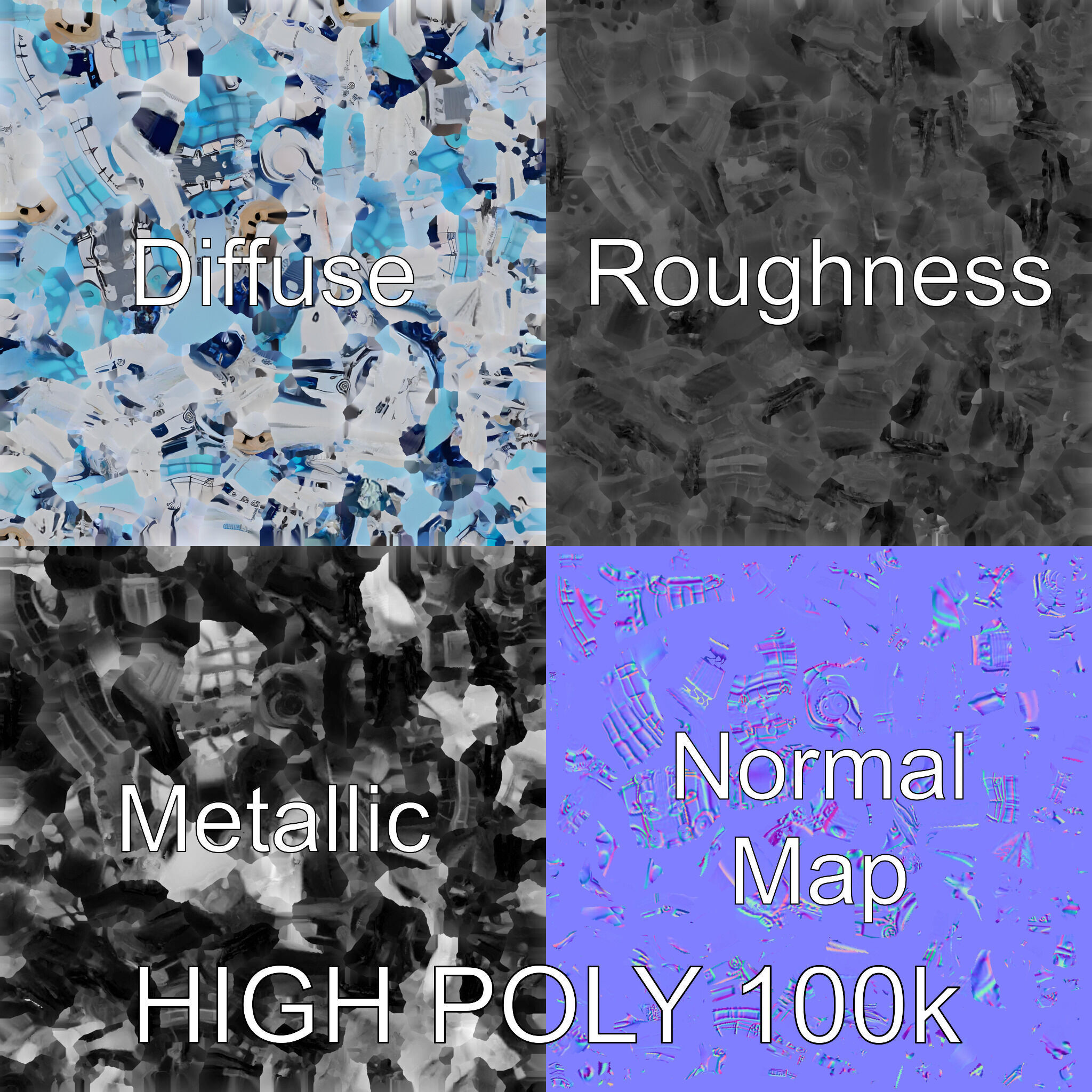 Futuristic Mechanized Serpent model pack Low-poly 3D model_3