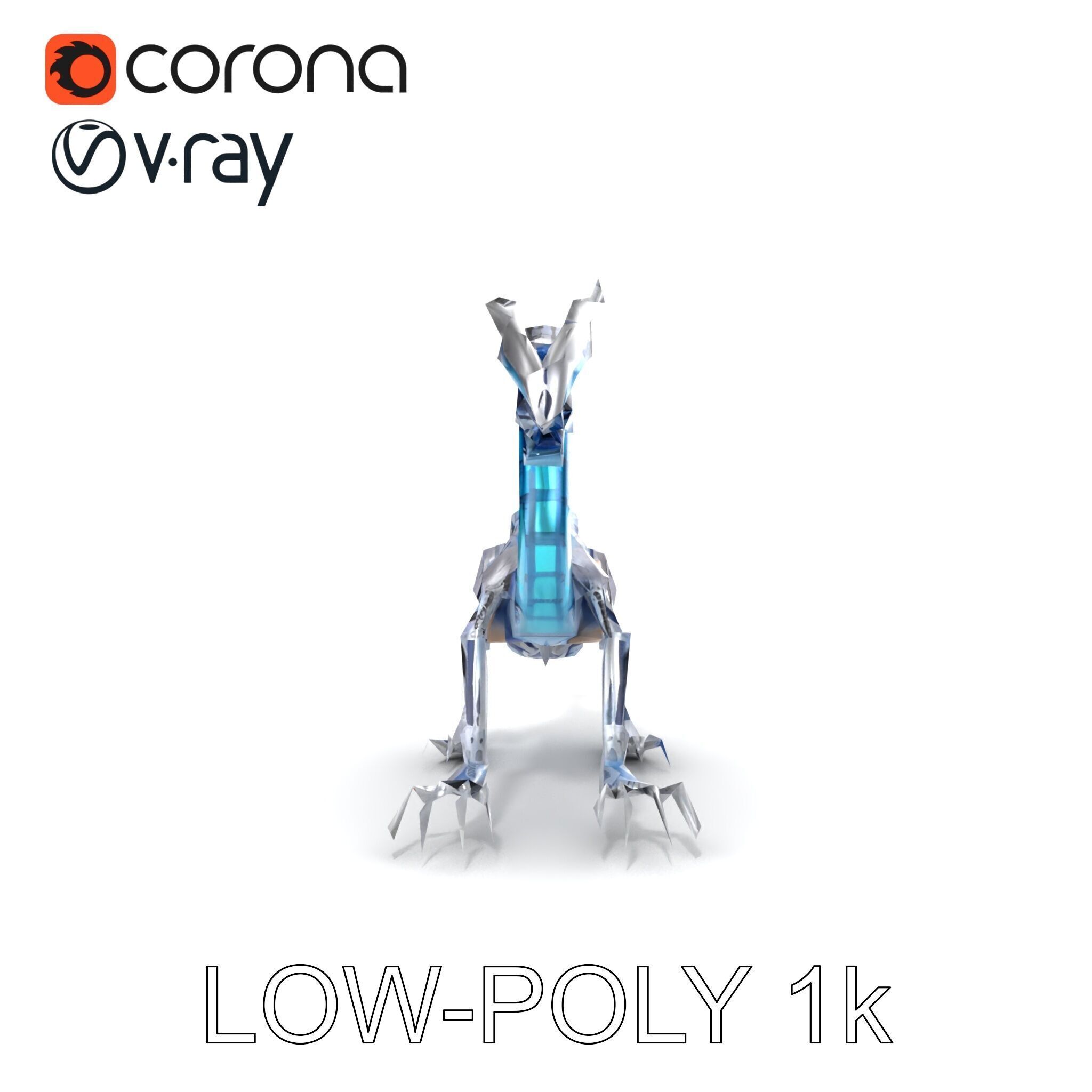 Futuristic Mechanized Serpent model pack Low-poly 3D model_22