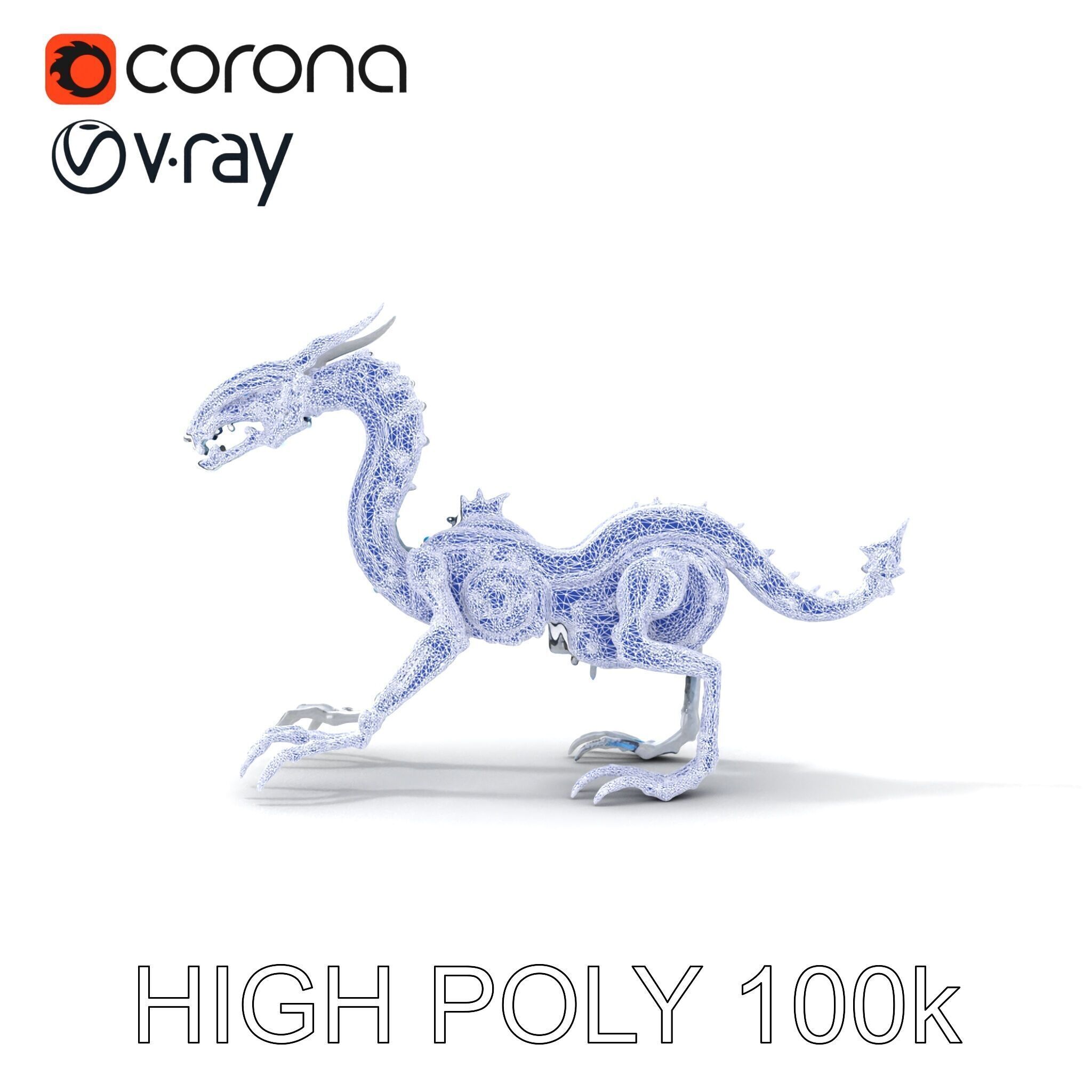 Futuristic Mechanized Serpent model pack Low-poly 3D model_32