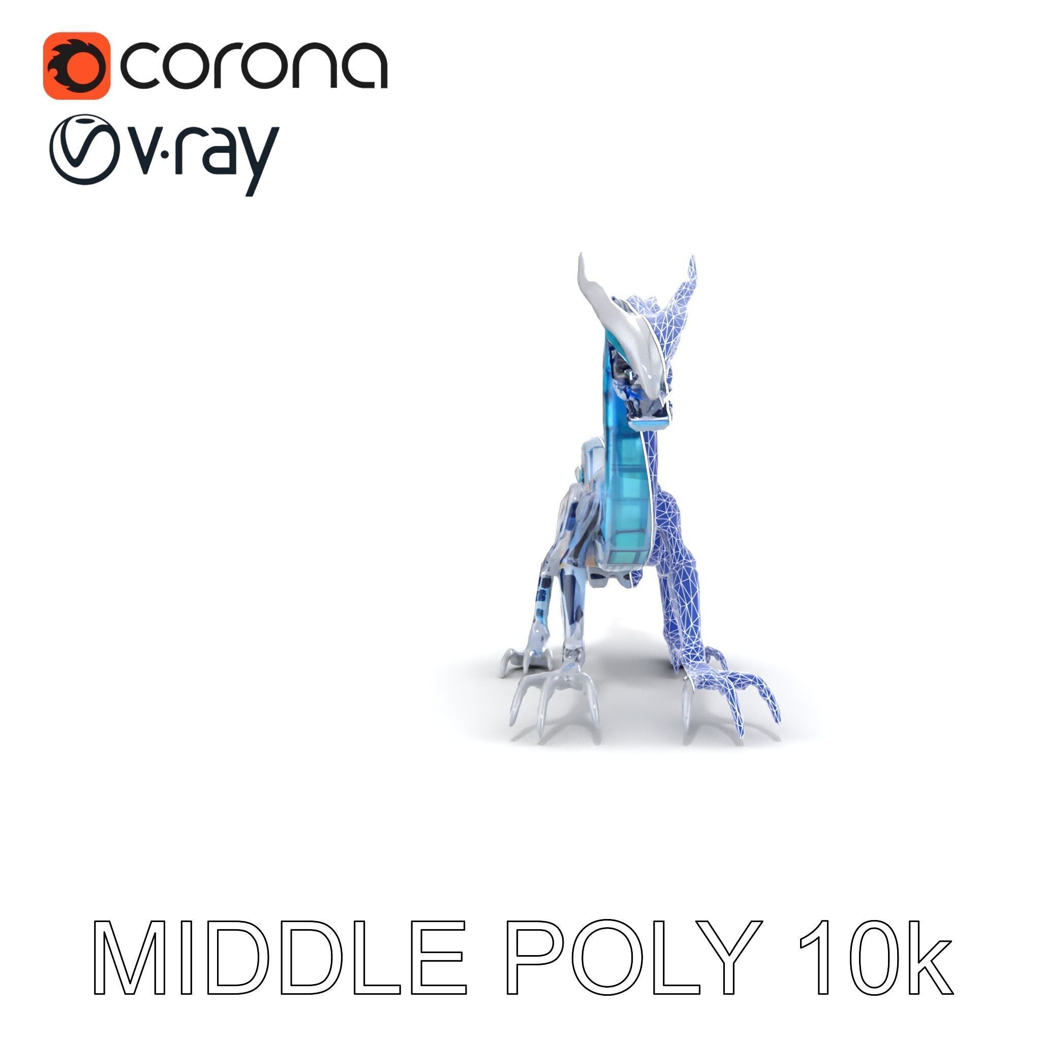 Futuristic Mechanized Serpent model pack Low-poly 3D model_18