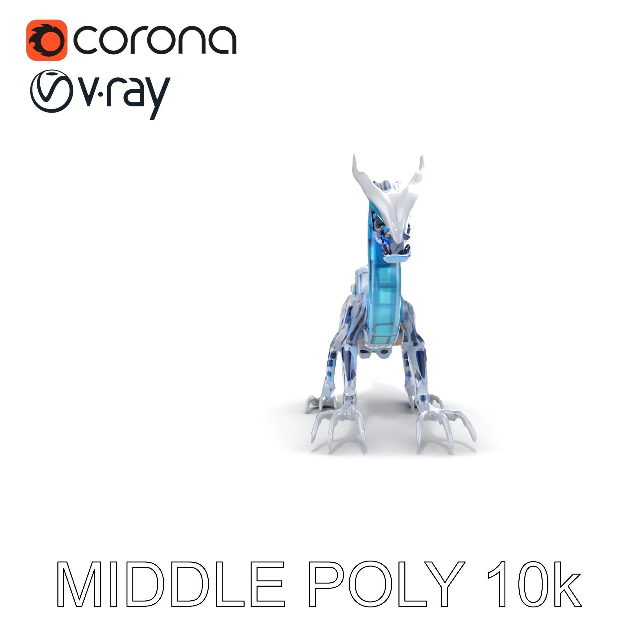 Futuristic Mechanized Serpent model pack Low-poly 3D model_28