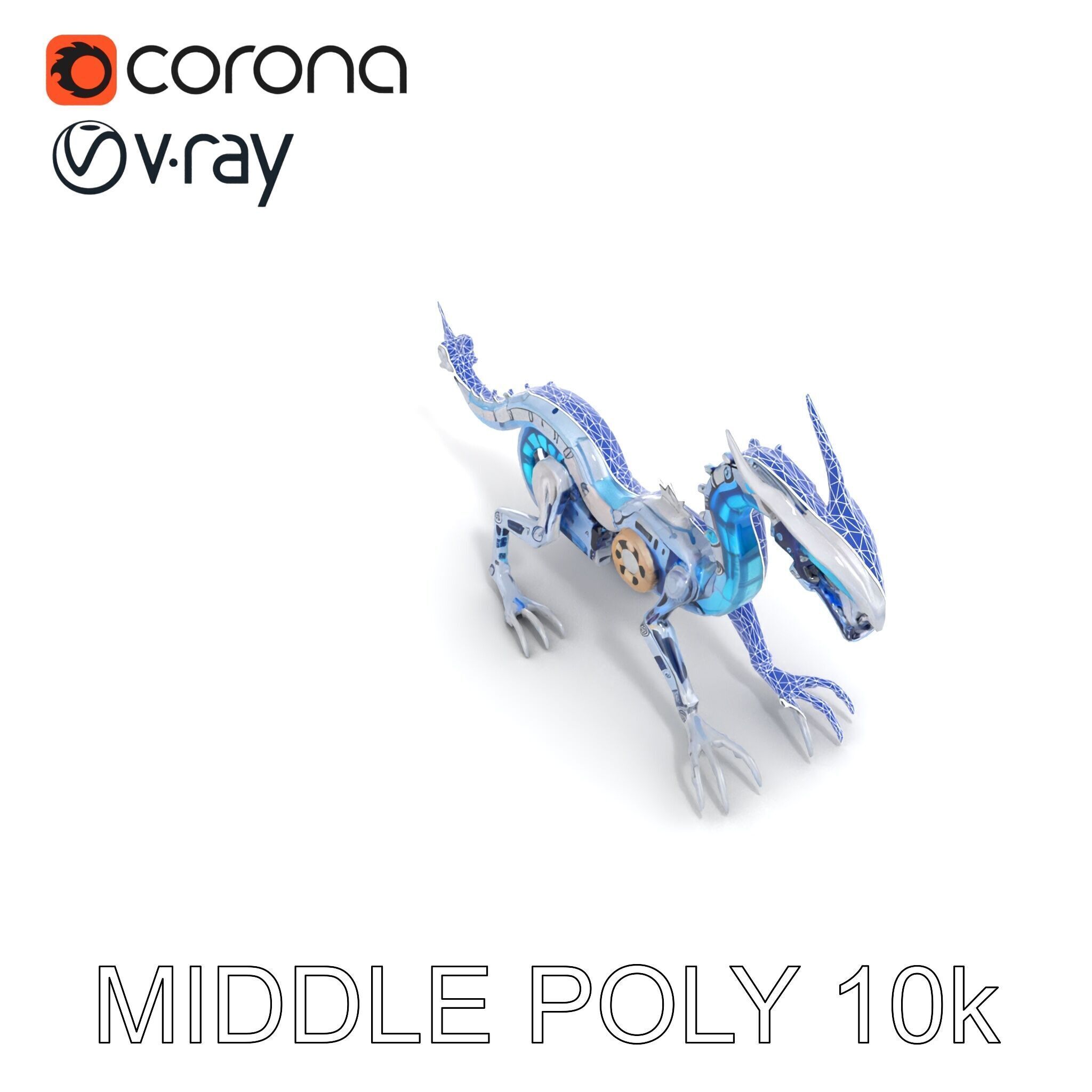 Futuristic Mechanized Serpent model pack Low-poly 3D model_21