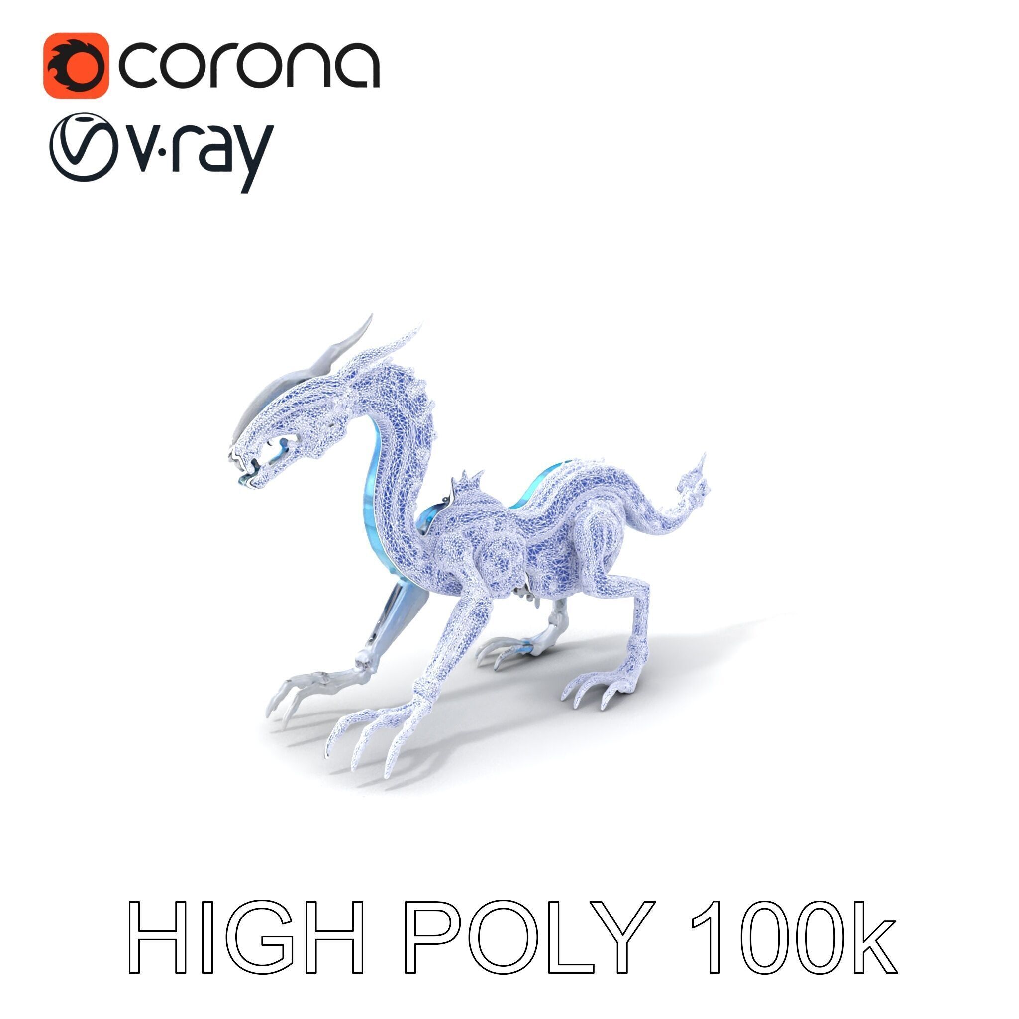 Futuristic Mechanized Serpent model pack Low-poly 3D model_10