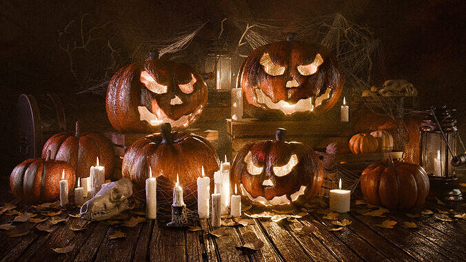 Pumpkin for Halloween Free 3D model