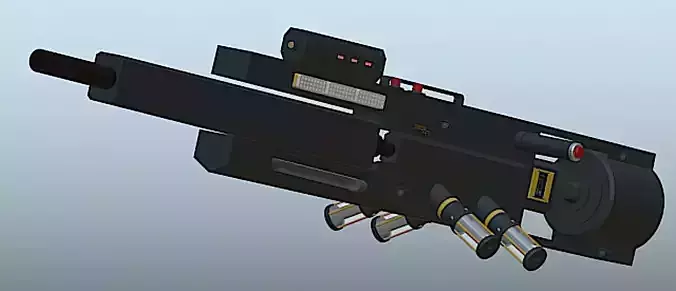 Tironea Gabriel - Hornet Railgun - High Poly 3D Model  Free 3D model