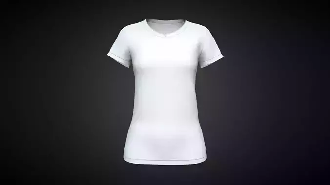 Ladies Cowl Neck T-Shirt In Low Poly