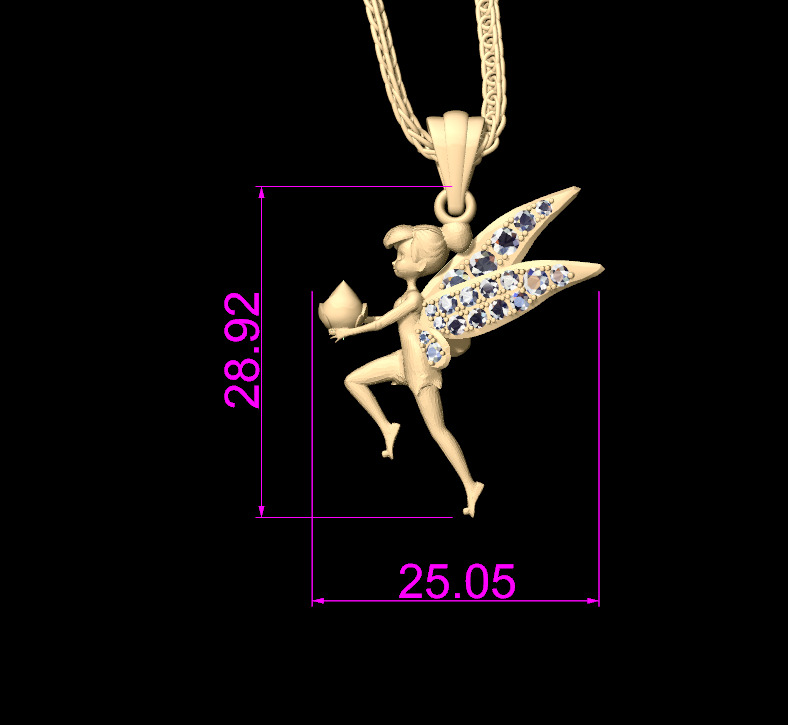 Tinkerbell Stuck in Keyhole 3D print model 3D print model_3
