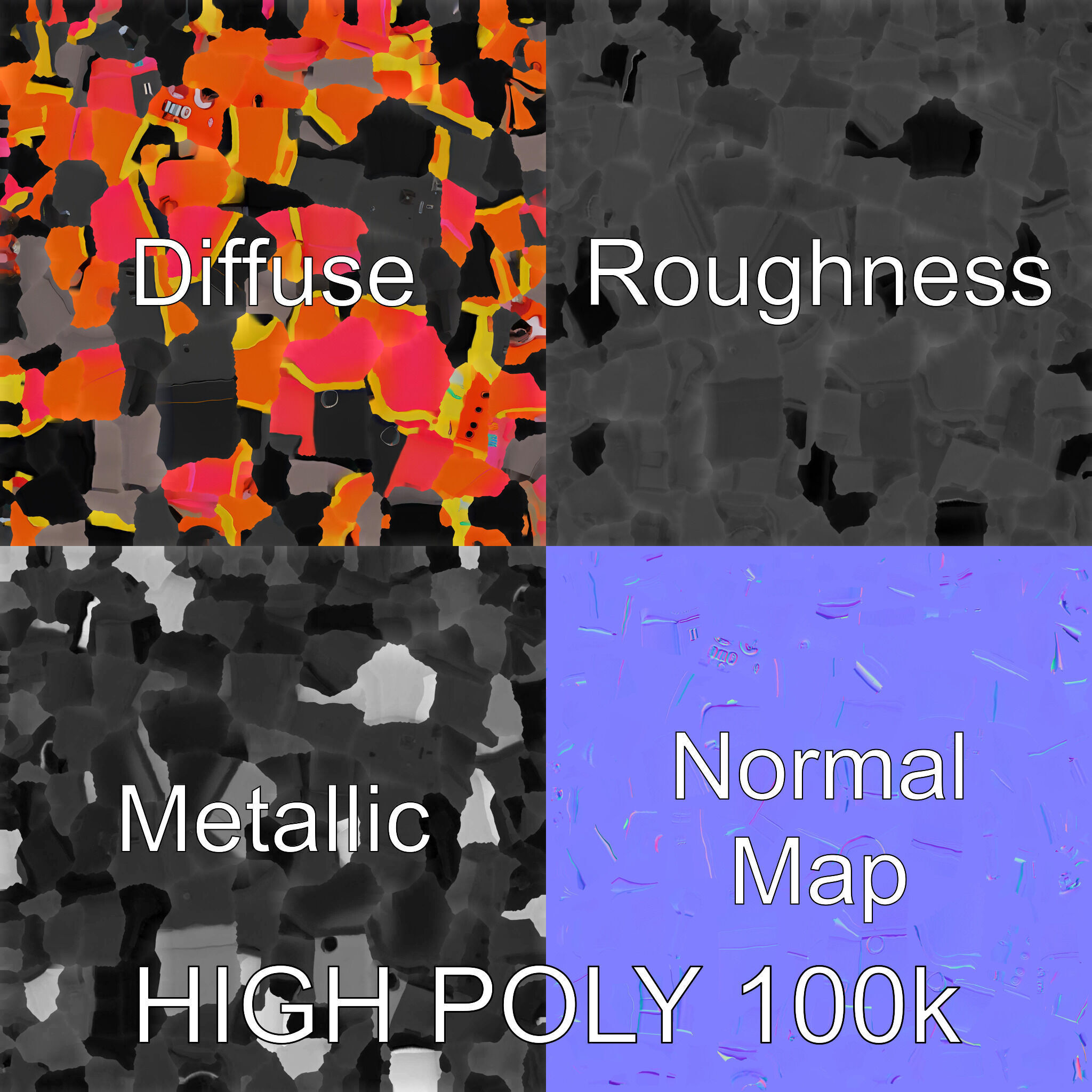 Arcade Game Console Metallic model pack Low-poly 3D model_3