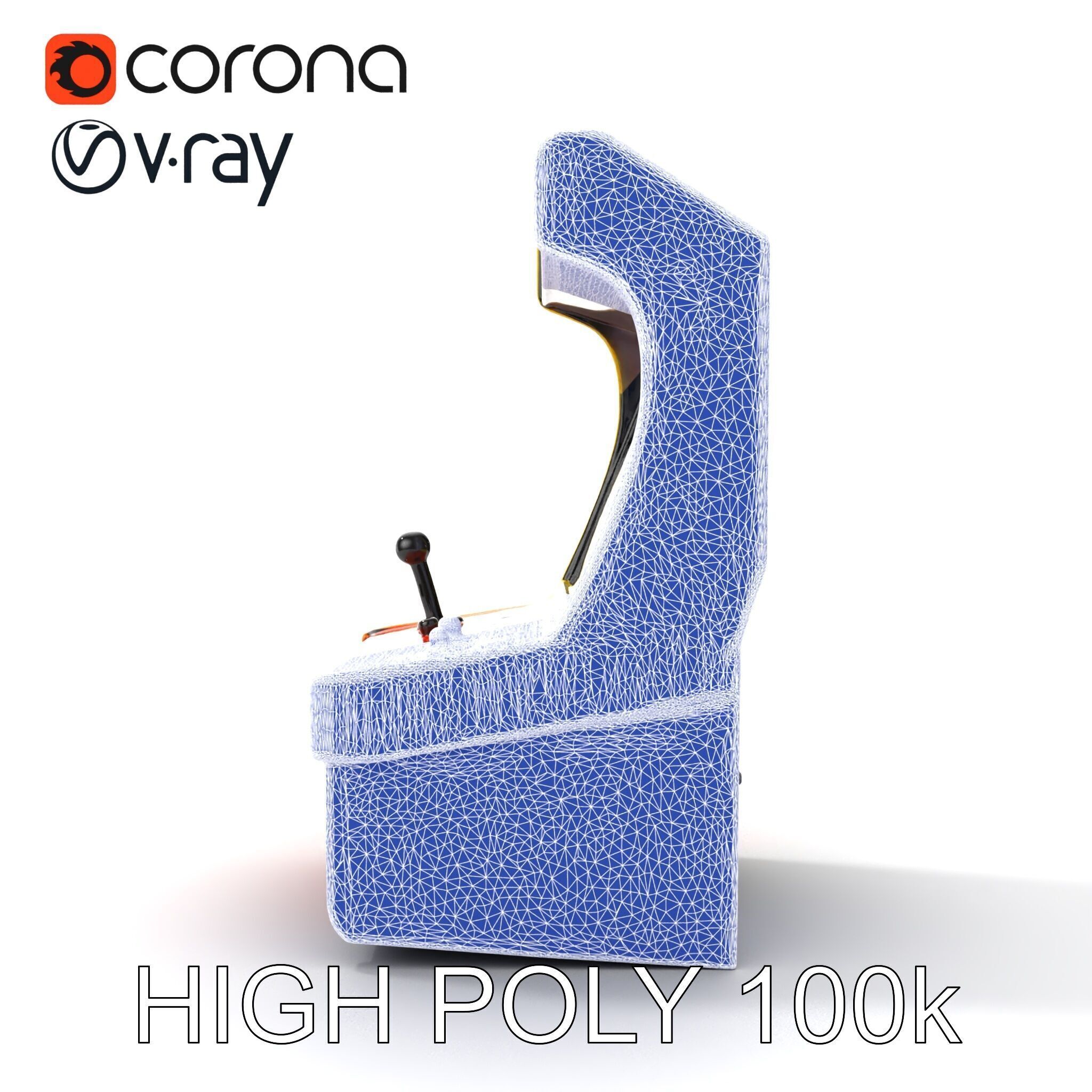 Arcade Game Console Metallic model pack Low-poly 3D model_25