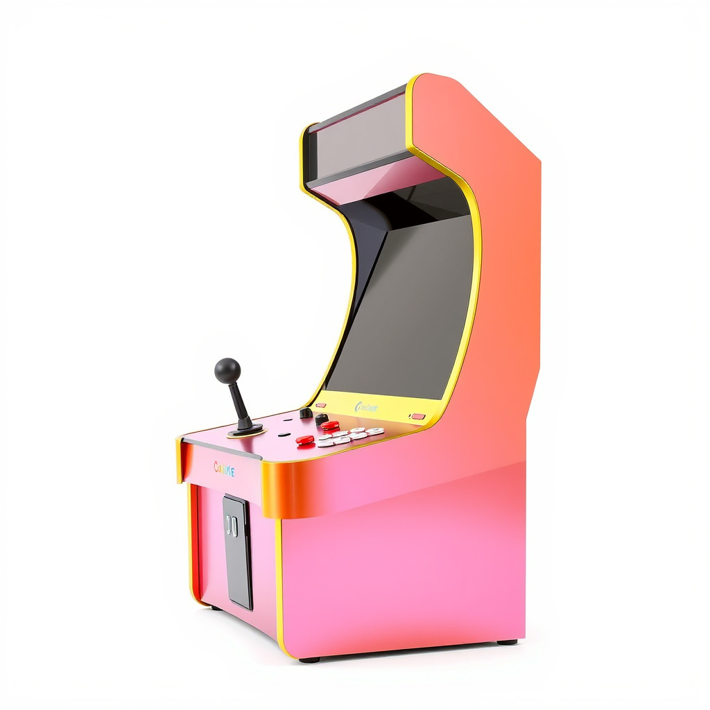 Arcade Game Console Metallic model pack Low-poly 3D model_4