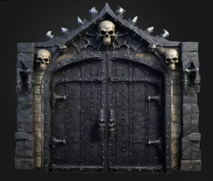 The Bone King Gate 4 Low-poly 3D model