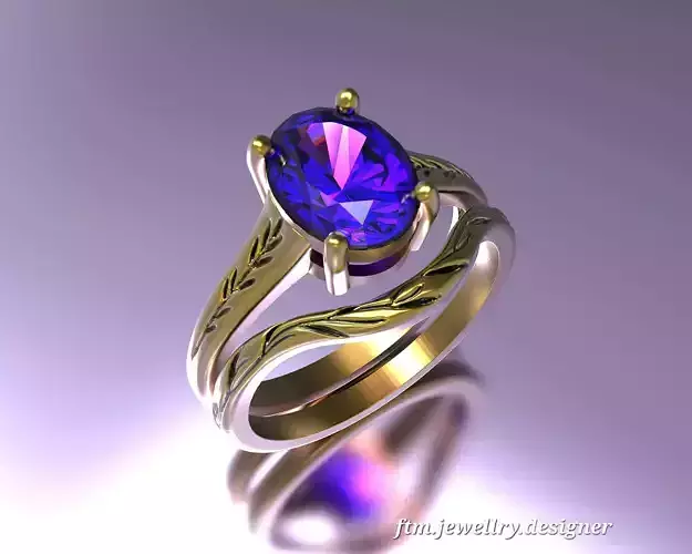 ring oval stone