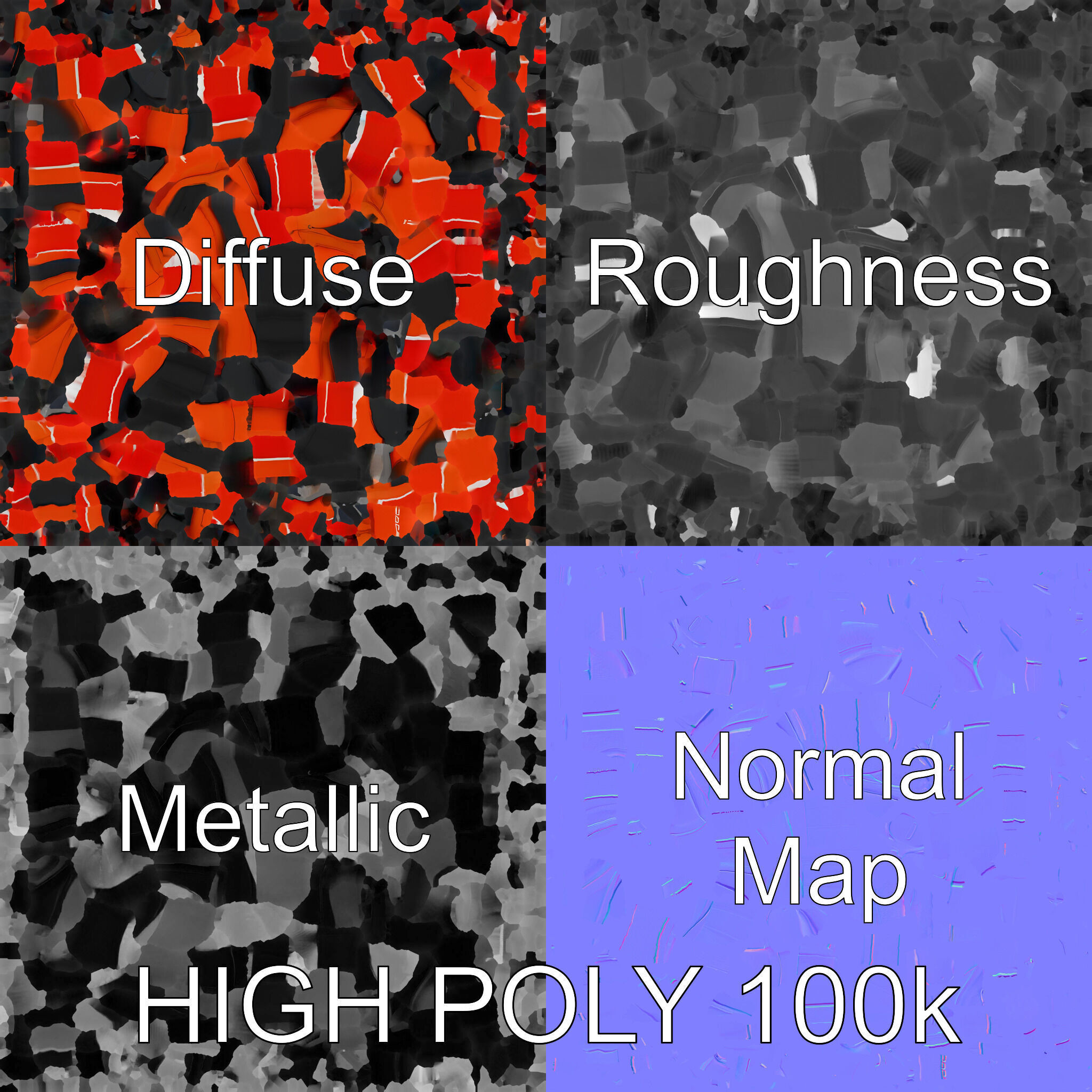 Modern Racing Simulator Seat model pack with Vibrant Stripes Low-poly 3D model_3