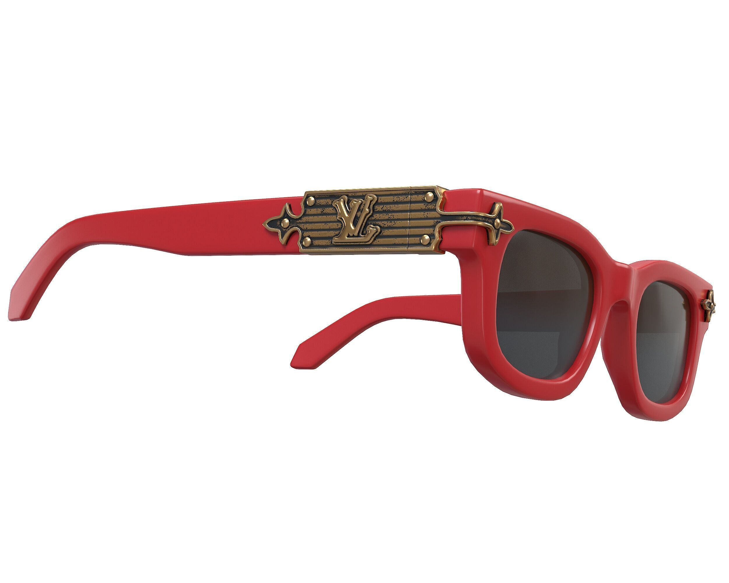 Louis Vuitton LV Arabesque Sunglasses Low-poly 3D model_9