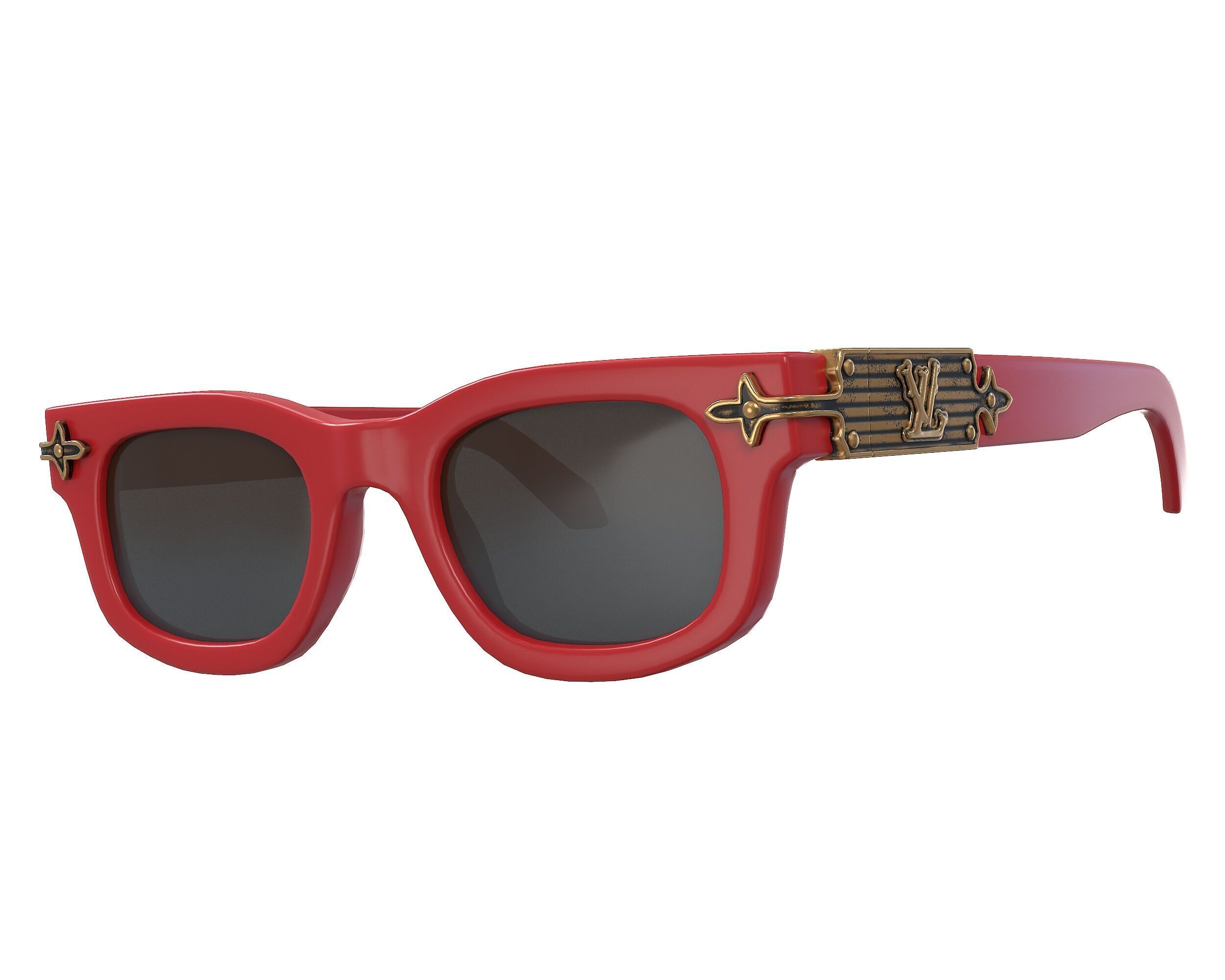 Louis Vuitton LV Arabesque Sunglasses Low-poly 3D model_3