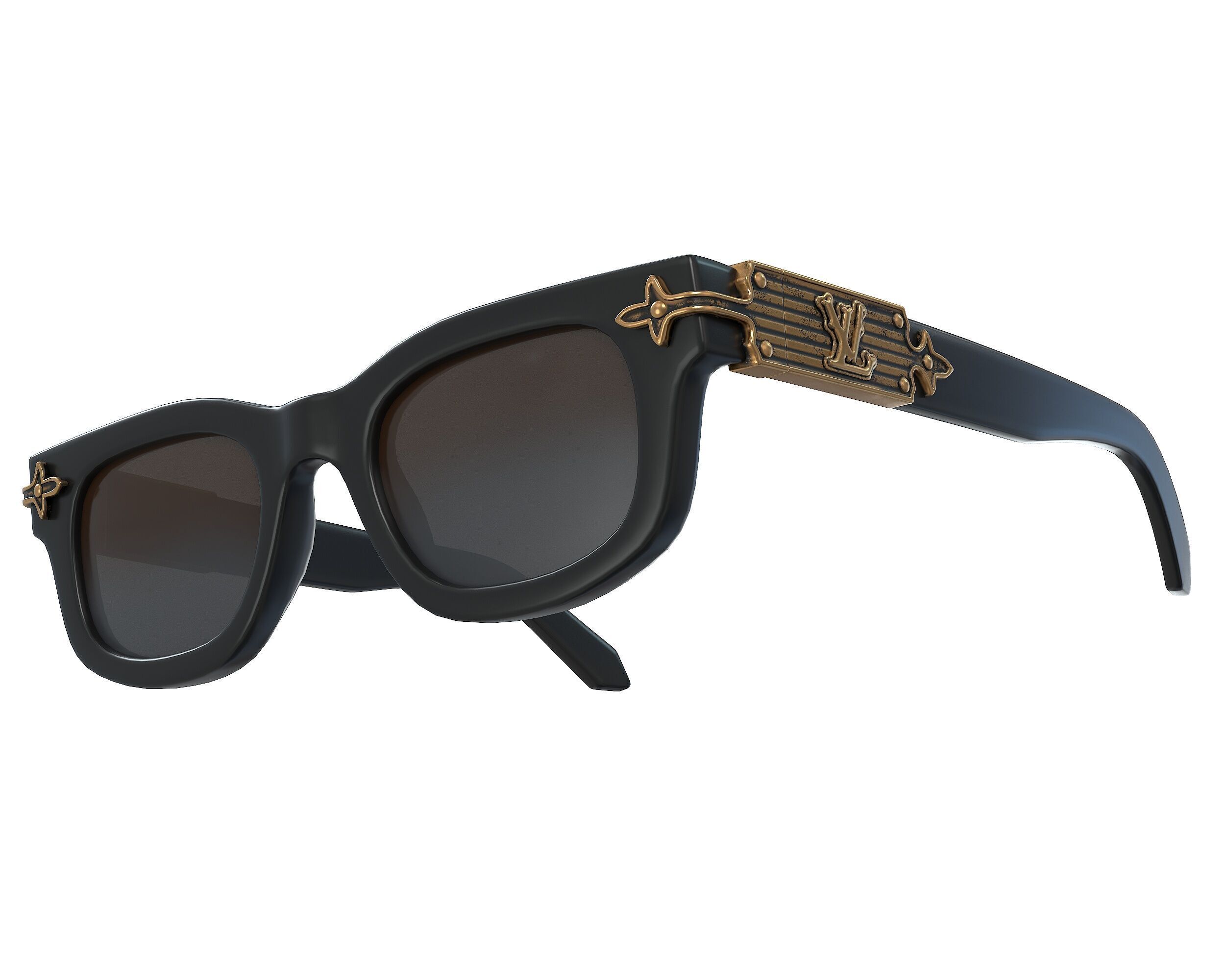 Louis Vuitton LV Arabesque Sunglasses Low-poly 3D model_4