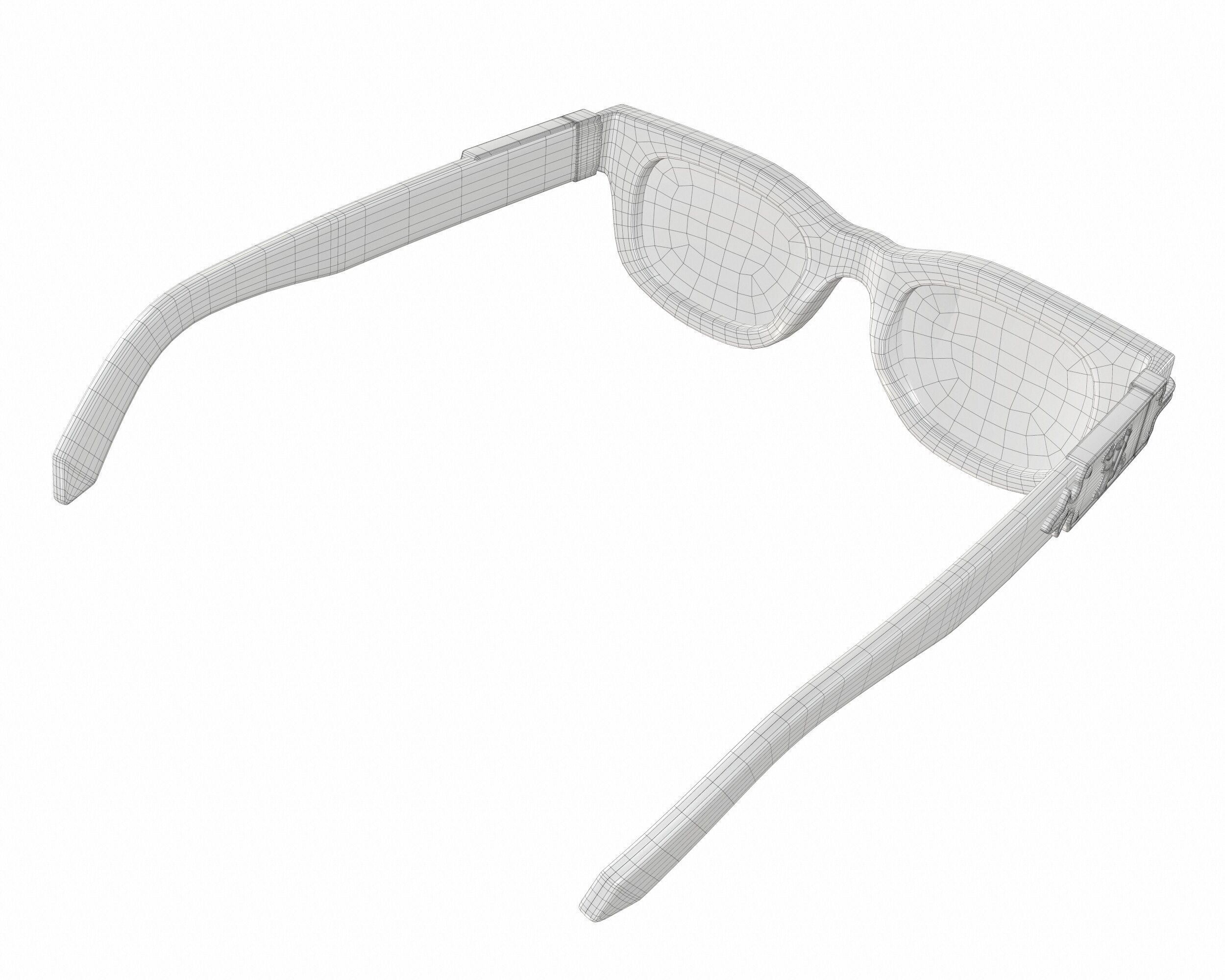 Louis Vuitton LV Arabesque Sunglasses Low-poly 3D model_13